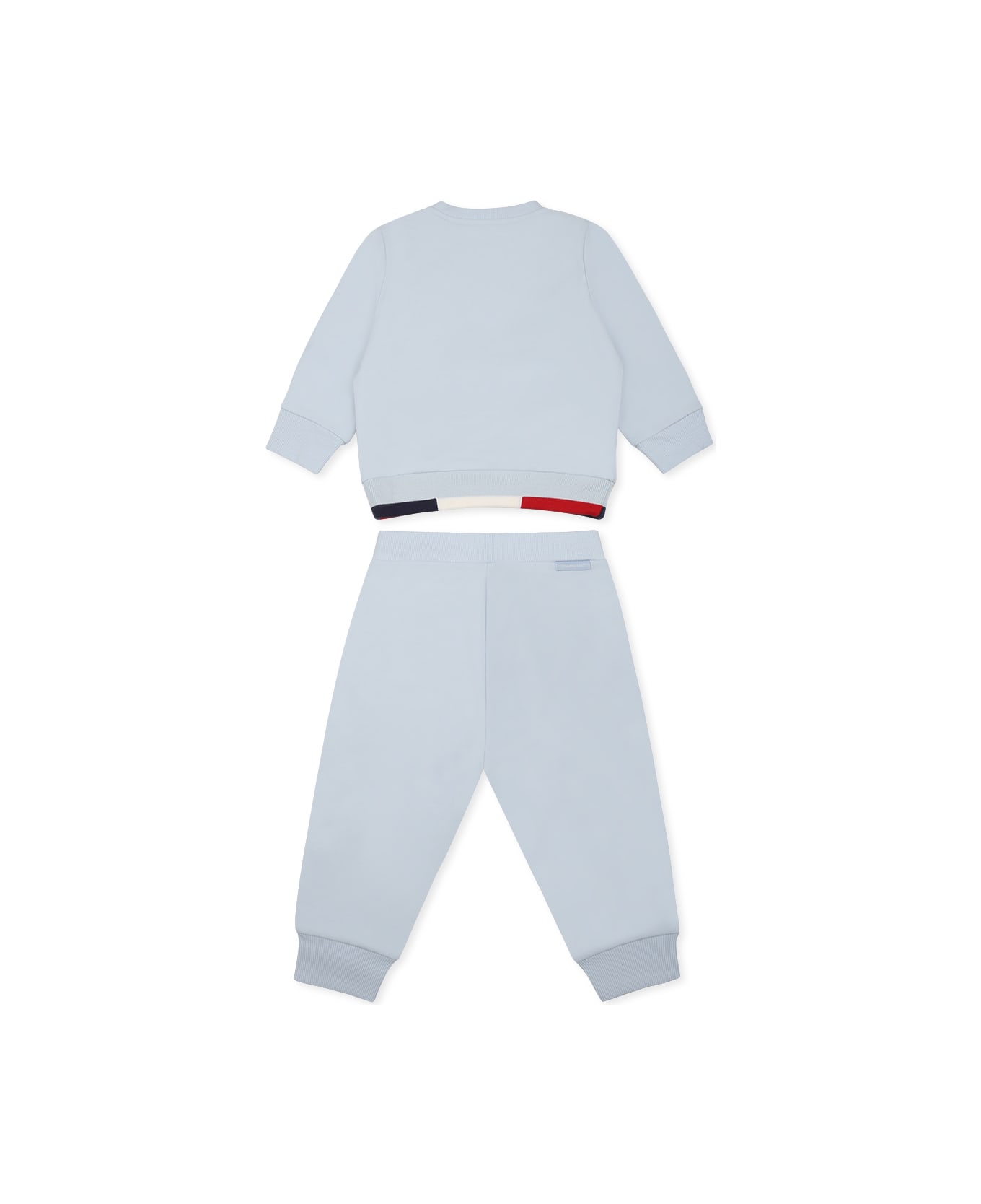Moncler Light Blue Suit For Baby Boy With Logo - Light Blue