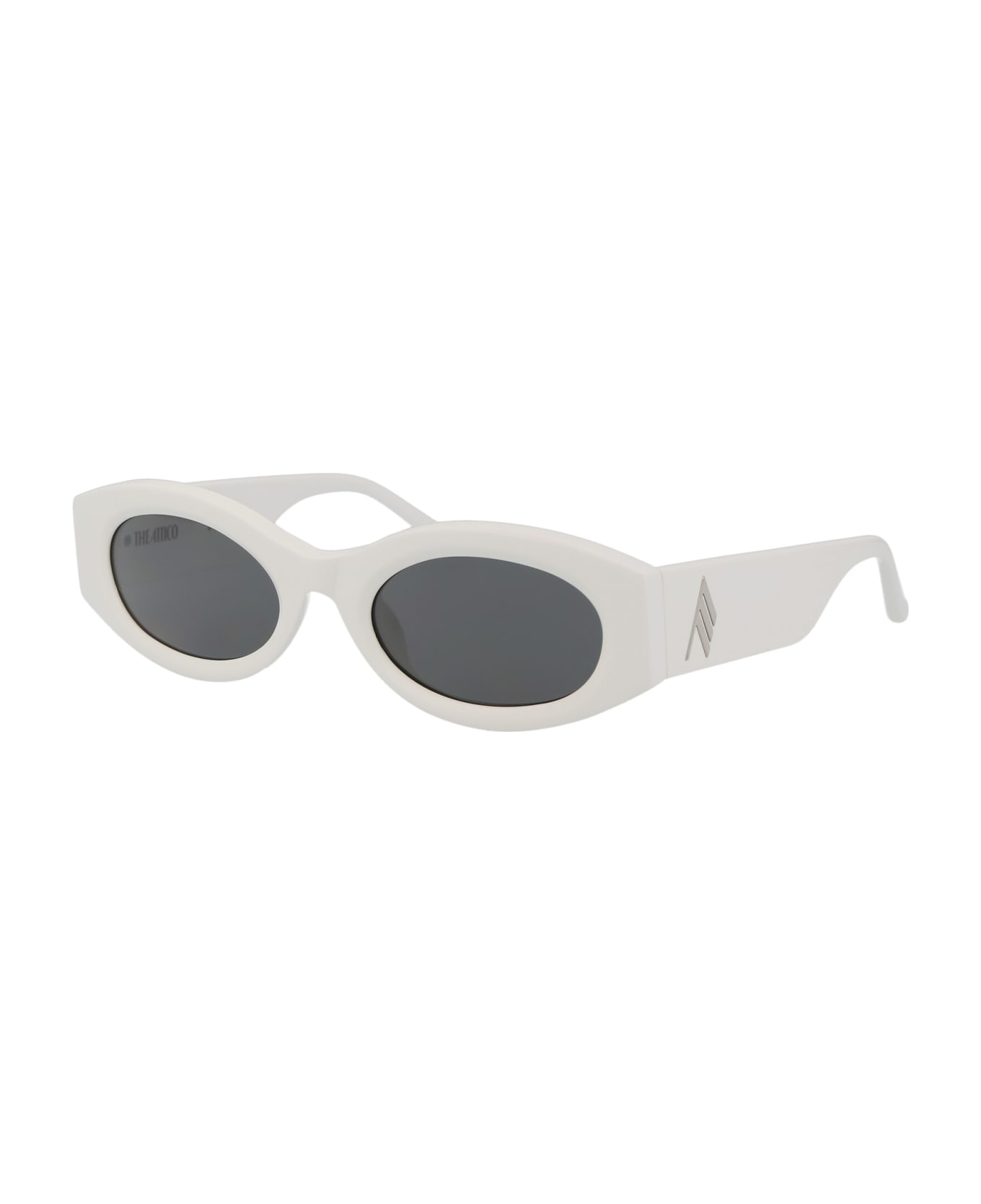 The Attico Berta Sunglasses - 07 WHITE SILVER GREY