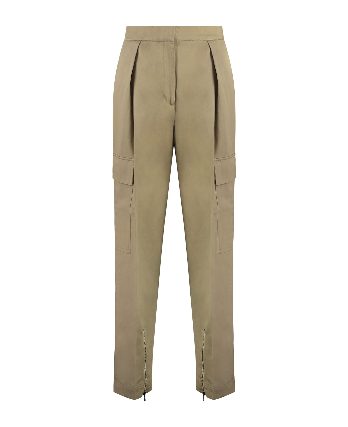 Calvin Klein Gabardine Cargo Trousers - BEIGE