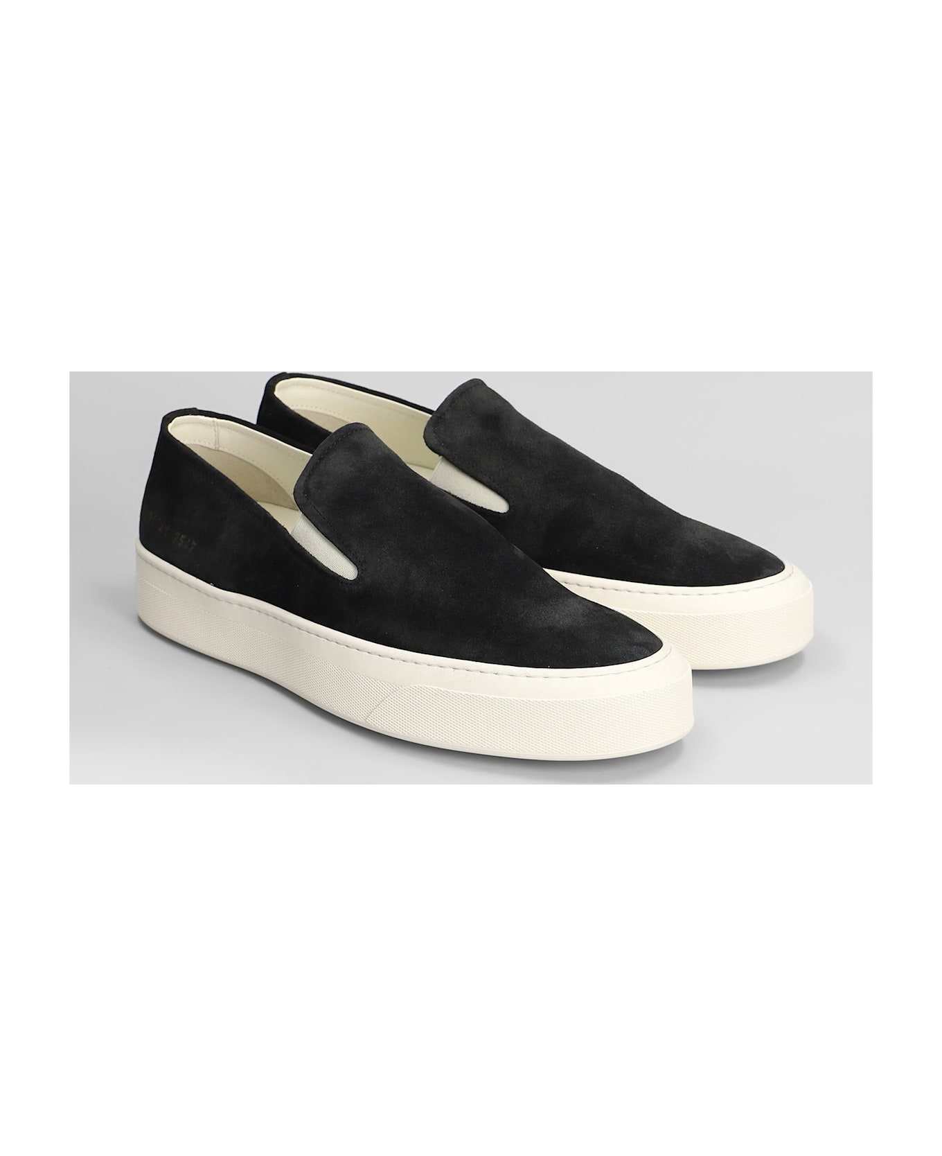 Common Projects Slip On Sneakers In Black Suede - black