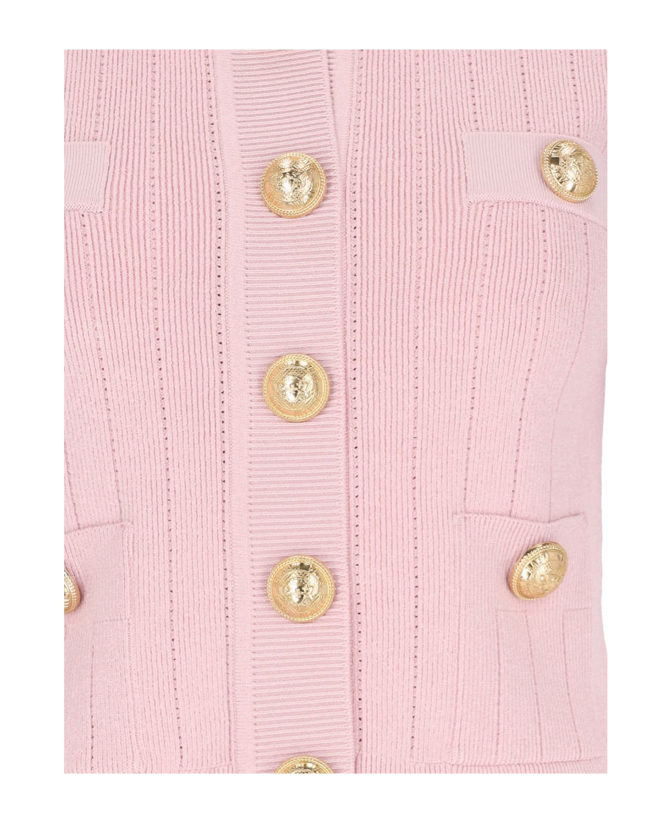 Balmain Knitted Cardigan - Pink