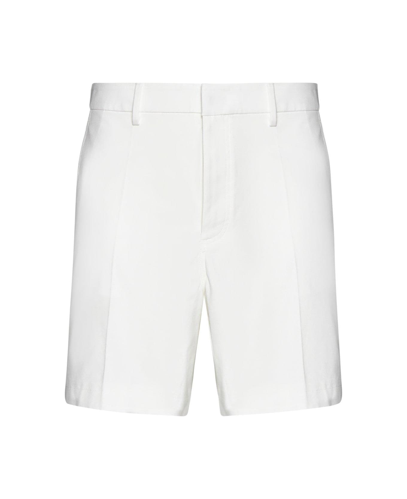 Valentino Logo Plaque Bermuda Shorts - White