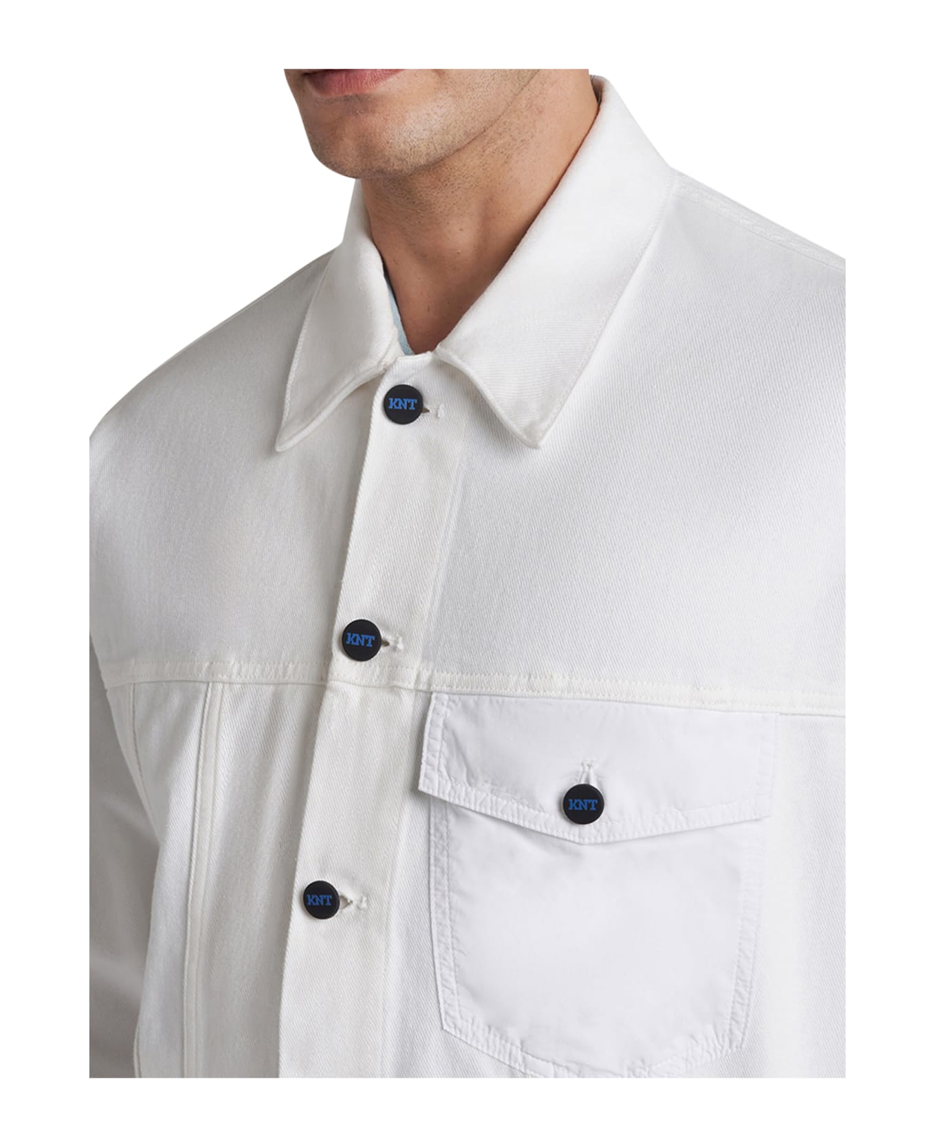 Kiton Blouson Cotton - WHITE