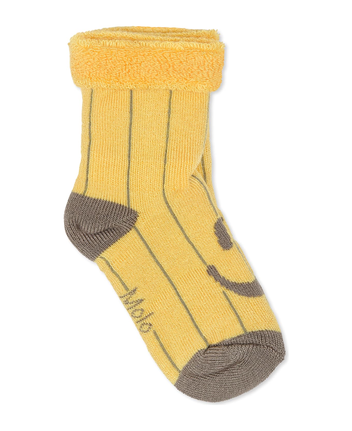 Molo Multicolor Terry Socks Set For Babykids With Smiley And Fruits - Multicolor