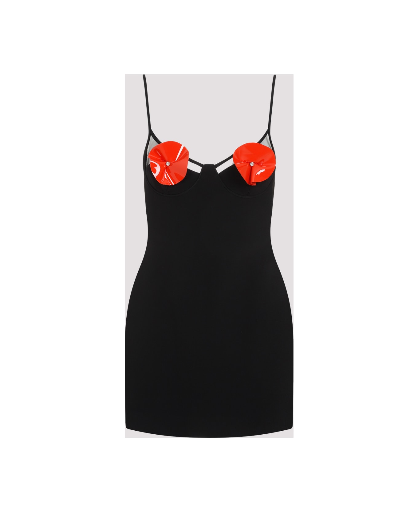 David Koma Flower Cups Cami Dress - Black Red ワンピース＆ドレス