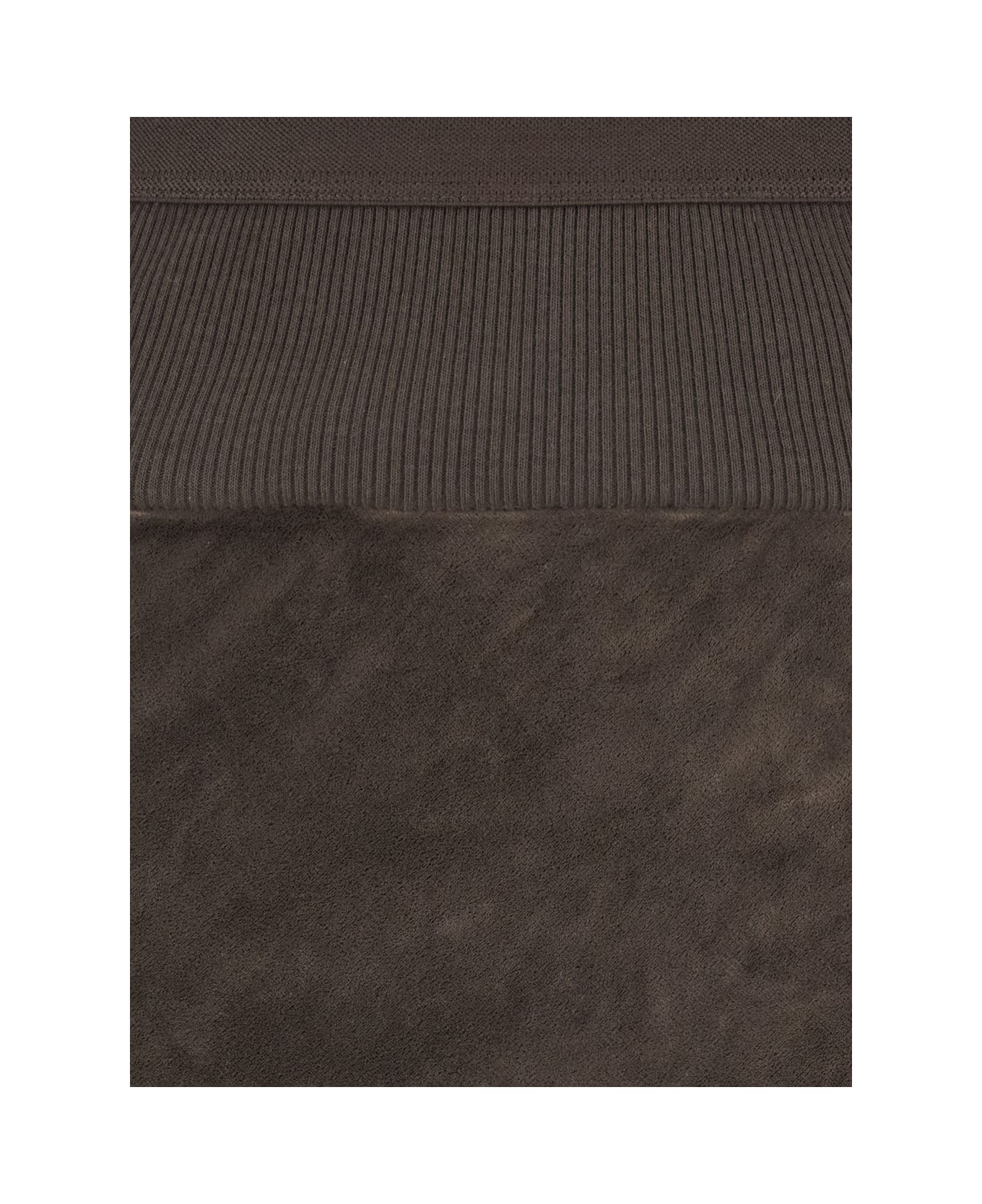 Rick Owens Brown Skirt With Elasticated Waistband And Flared Hem In Chenille Woman - Brown スカート