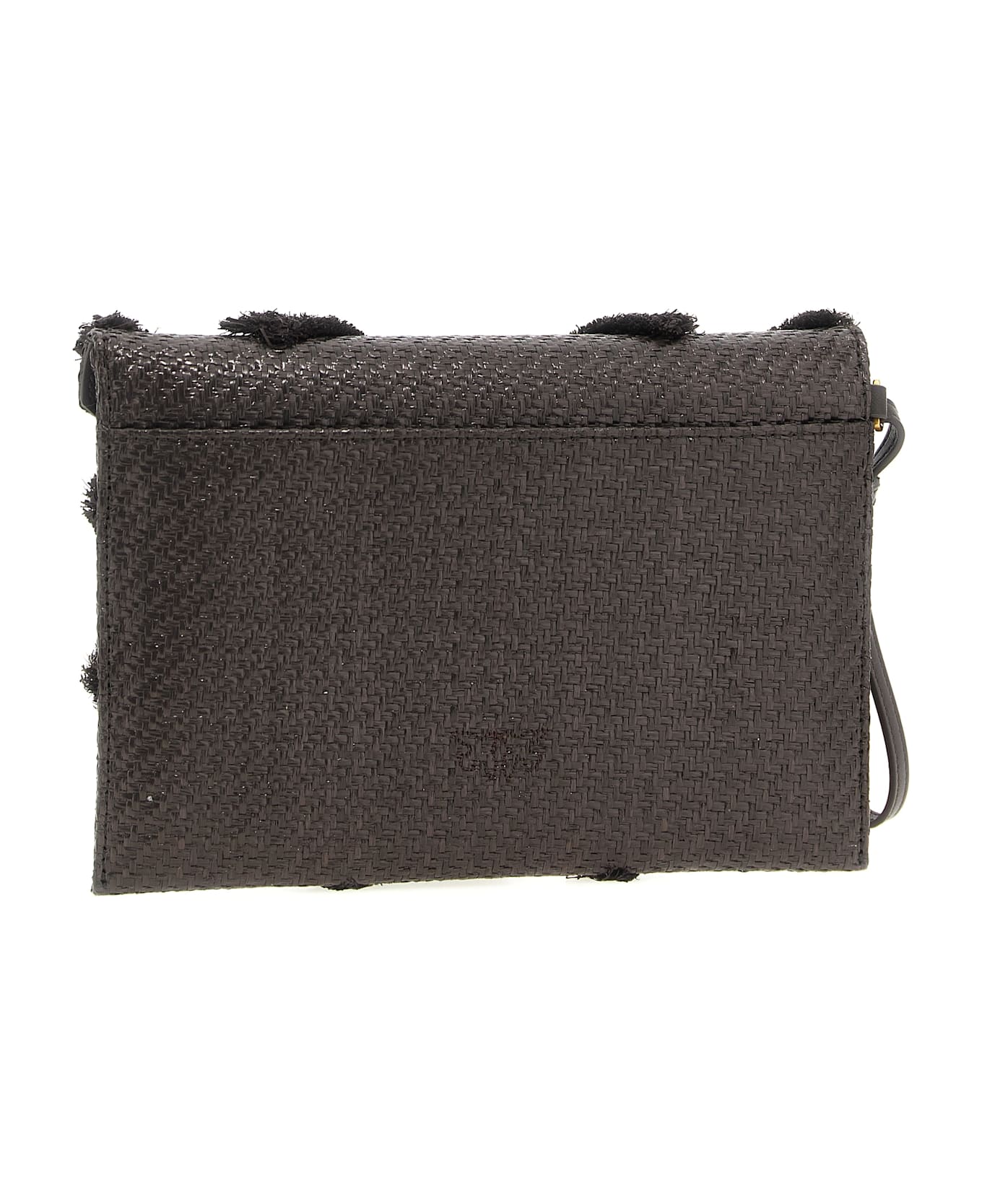 Pinko Raffia Flat Clutch - Brown