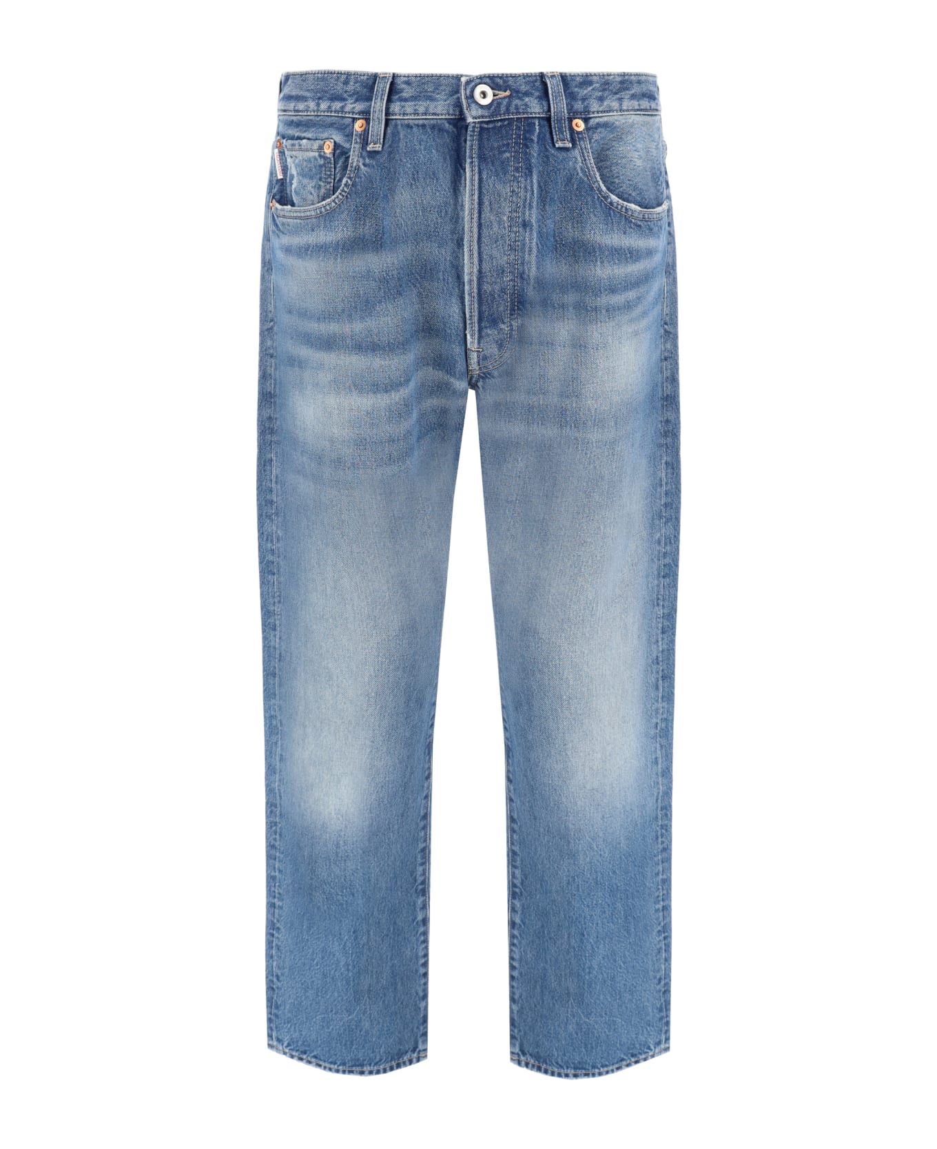 Valentino Straight-leg Jeans - Medium Blue Denim