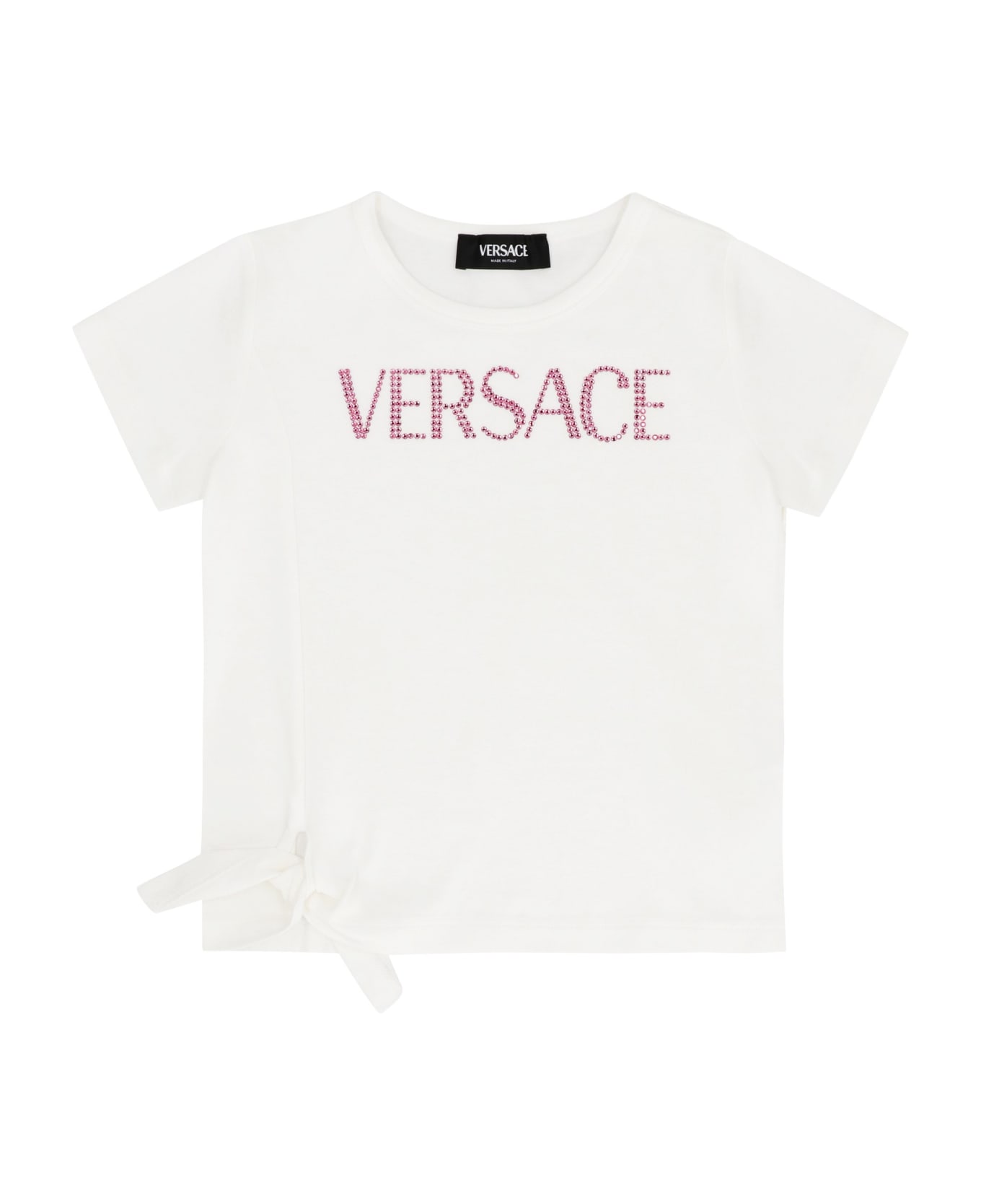 Young Versace Hilfiger Crew-neck T-shirt - White