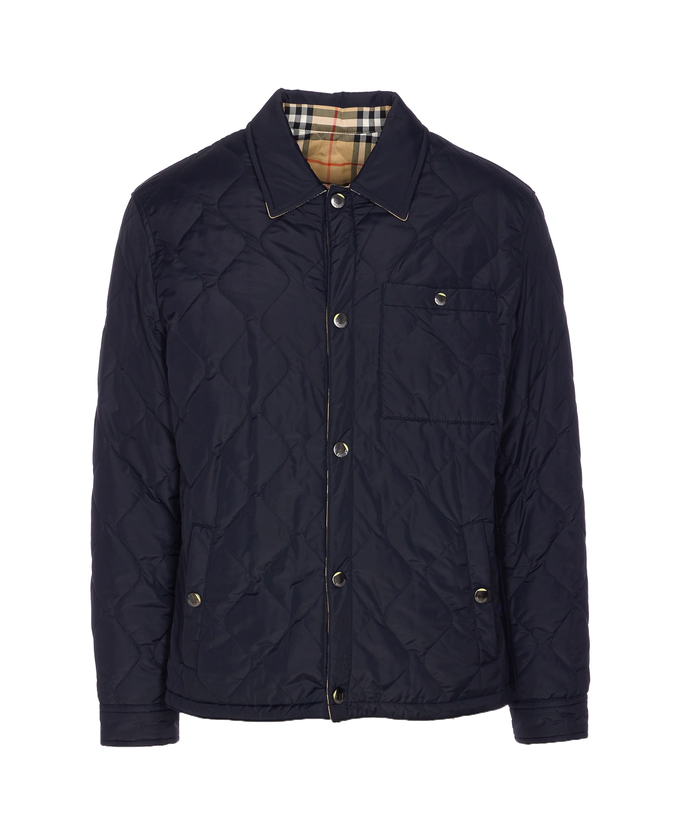 Burberry Check Reversible Brighton Jacket - Blue