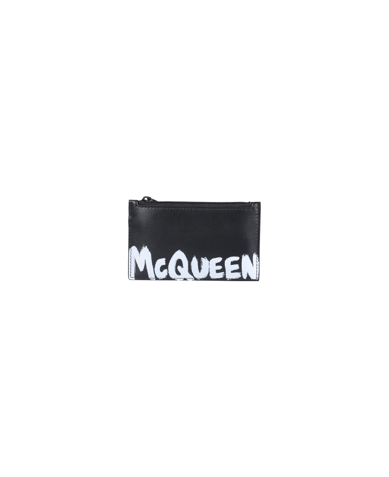 Alexander McQueen Graffiti Logo Keyring - Nero