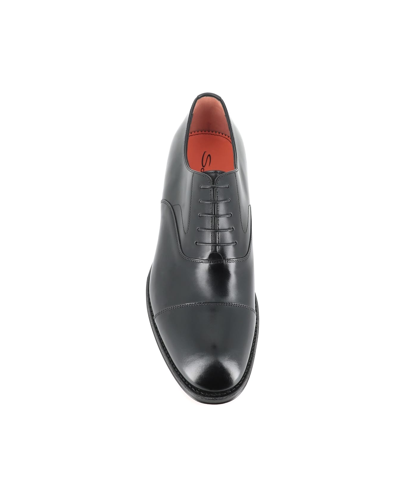 Santoni Classic Oxford Shoes - Black ローファー＆デッキシューズ