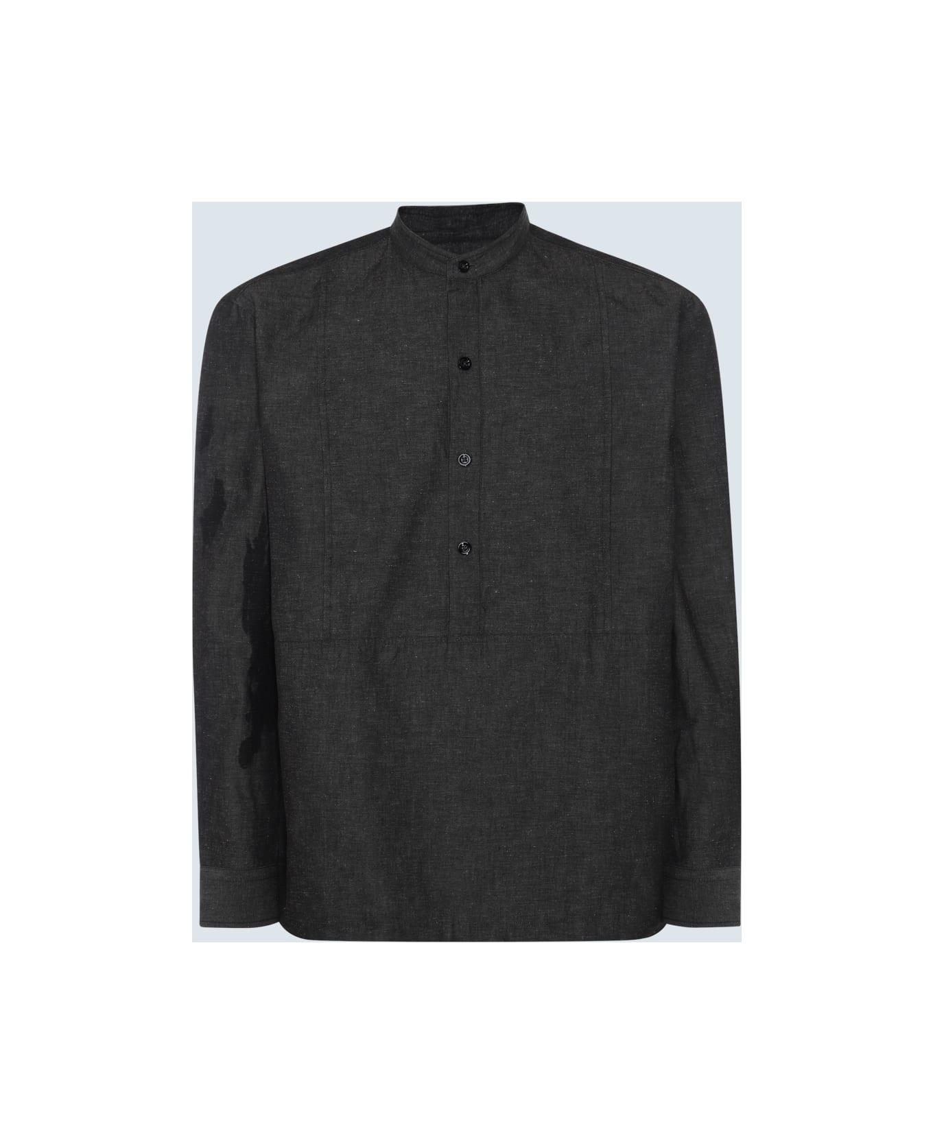 PT Torino Black Linen Shirt - Black
