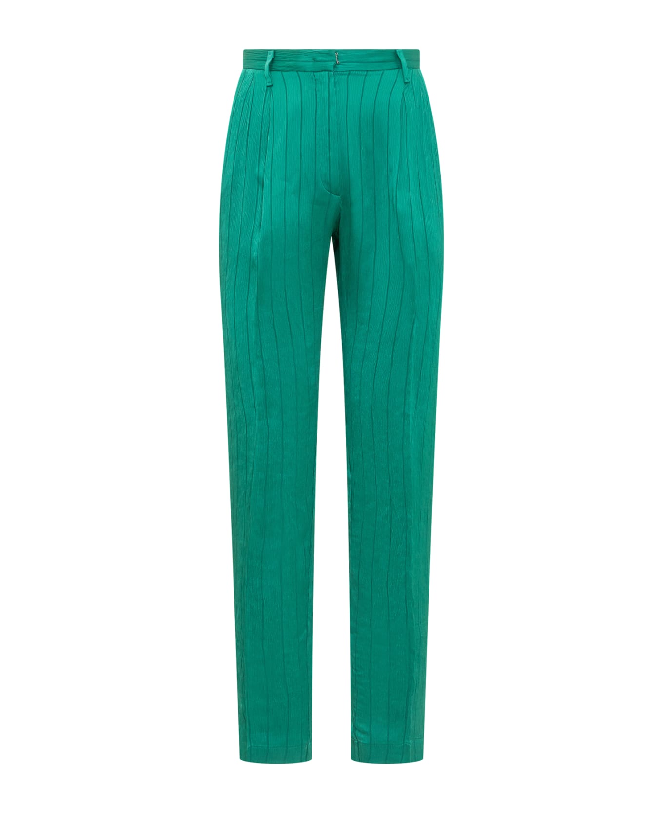 Forte_Forte Striped Trousers - EMERALD ボトムス