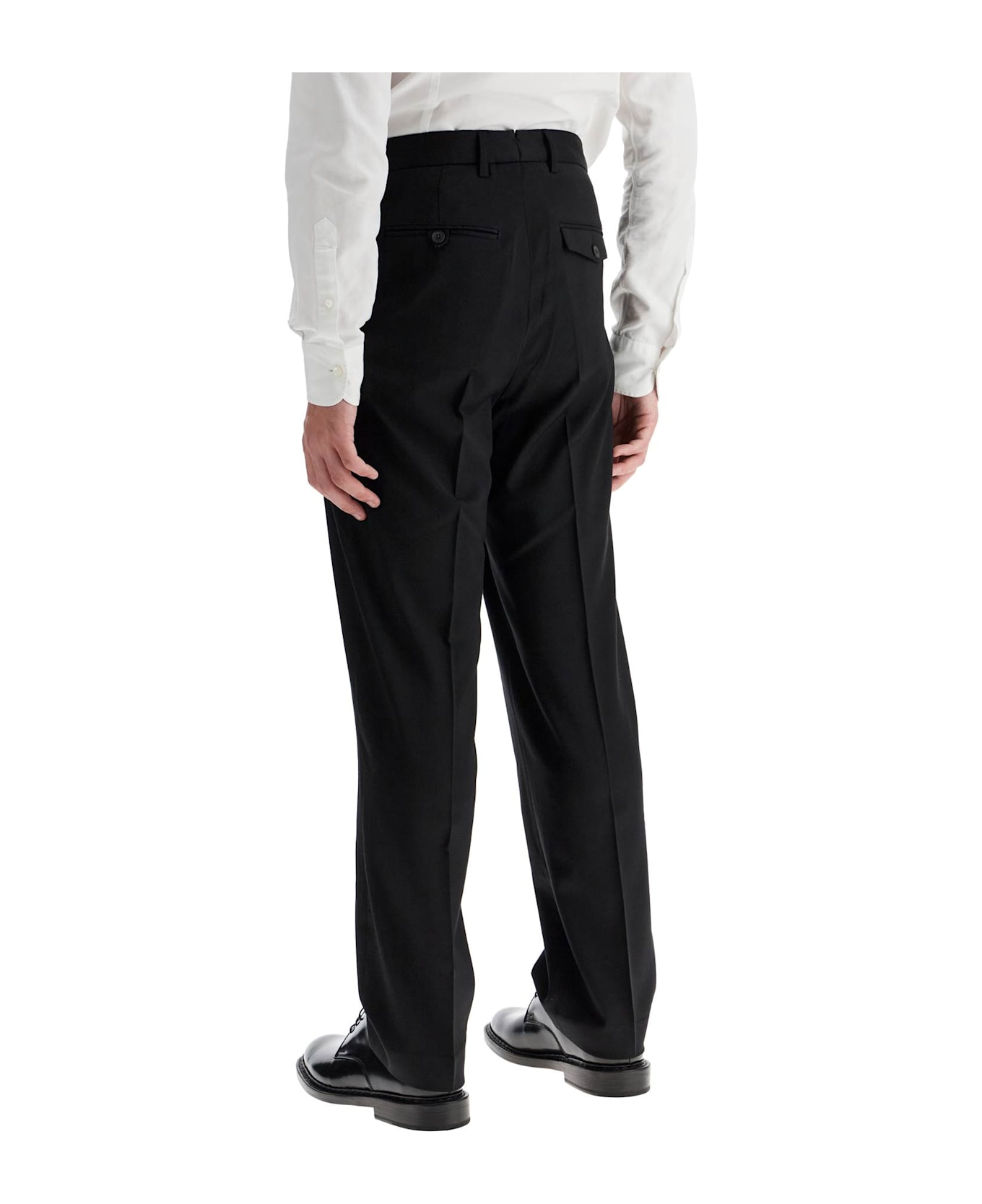 Our Legacy Combed Wool Chino 22 Trousers - BLACK WORSTED WOOL (Black)