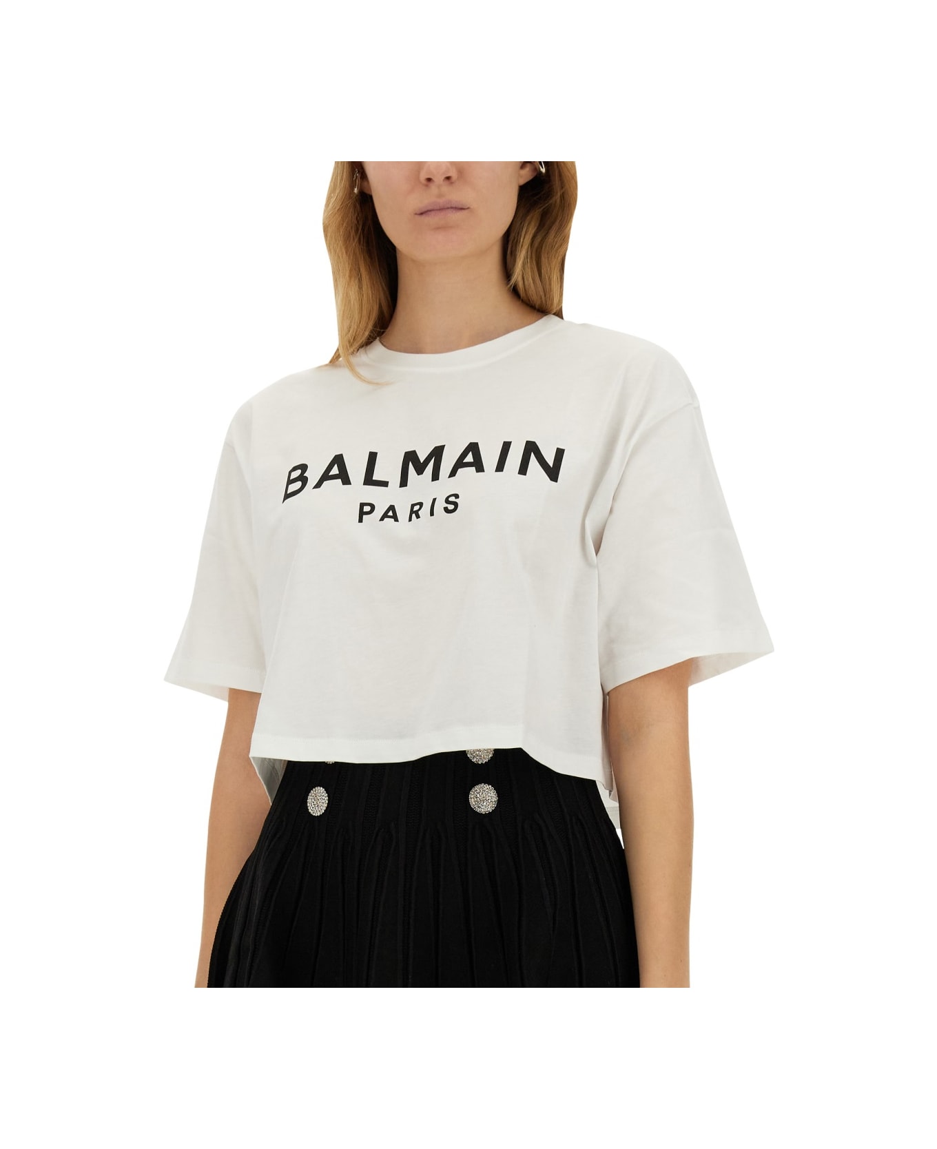 Balmain T-shirt With Logo - WHITE