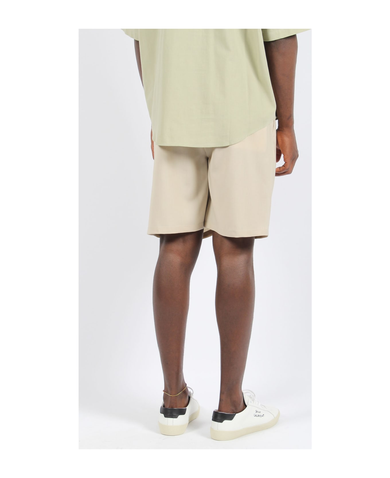 Low Brand Tropical Wool Shorts - Nude & Neutrals