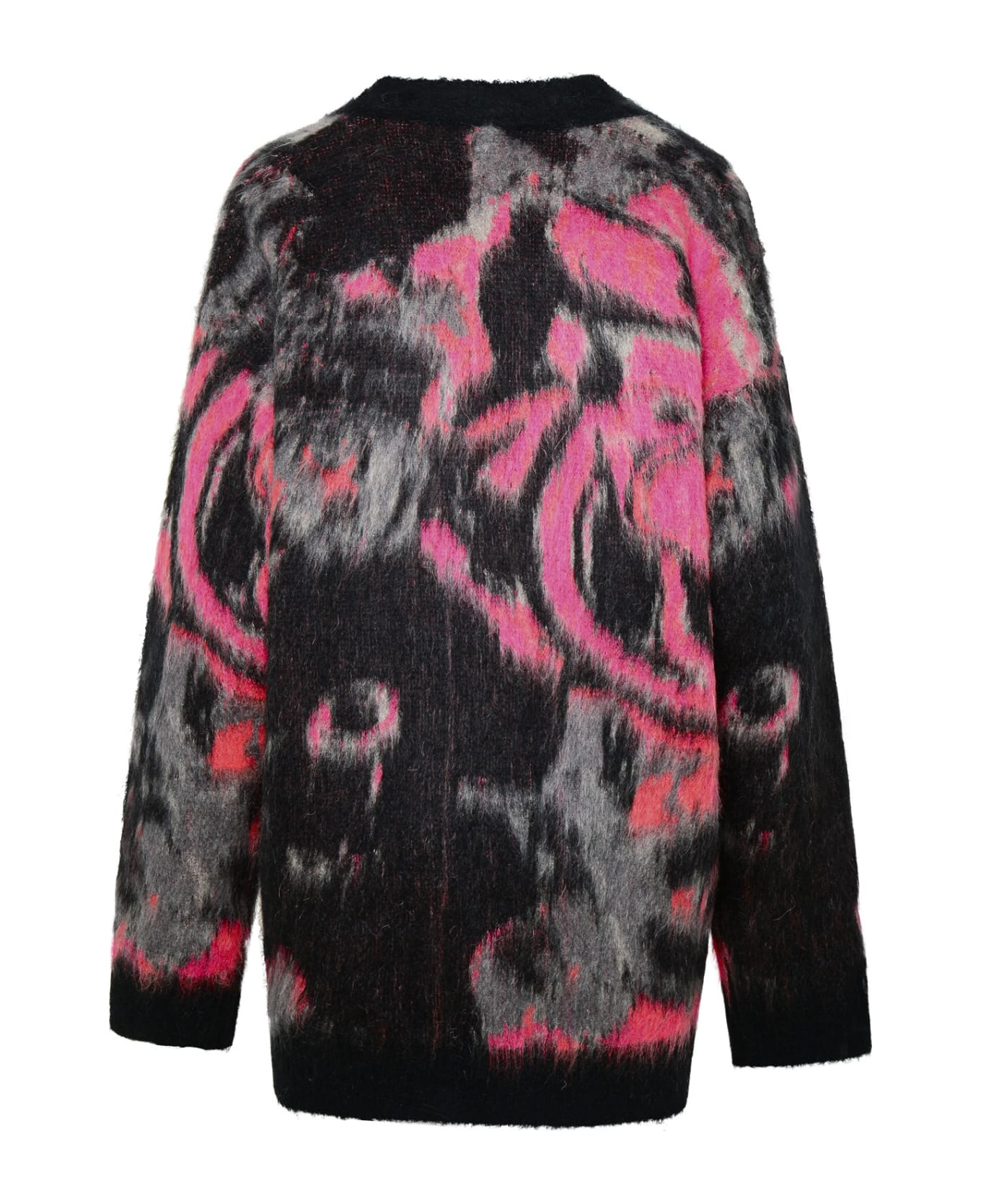 MSGM Two-tone Mohair Blend Cardigan - Pink カーディガン