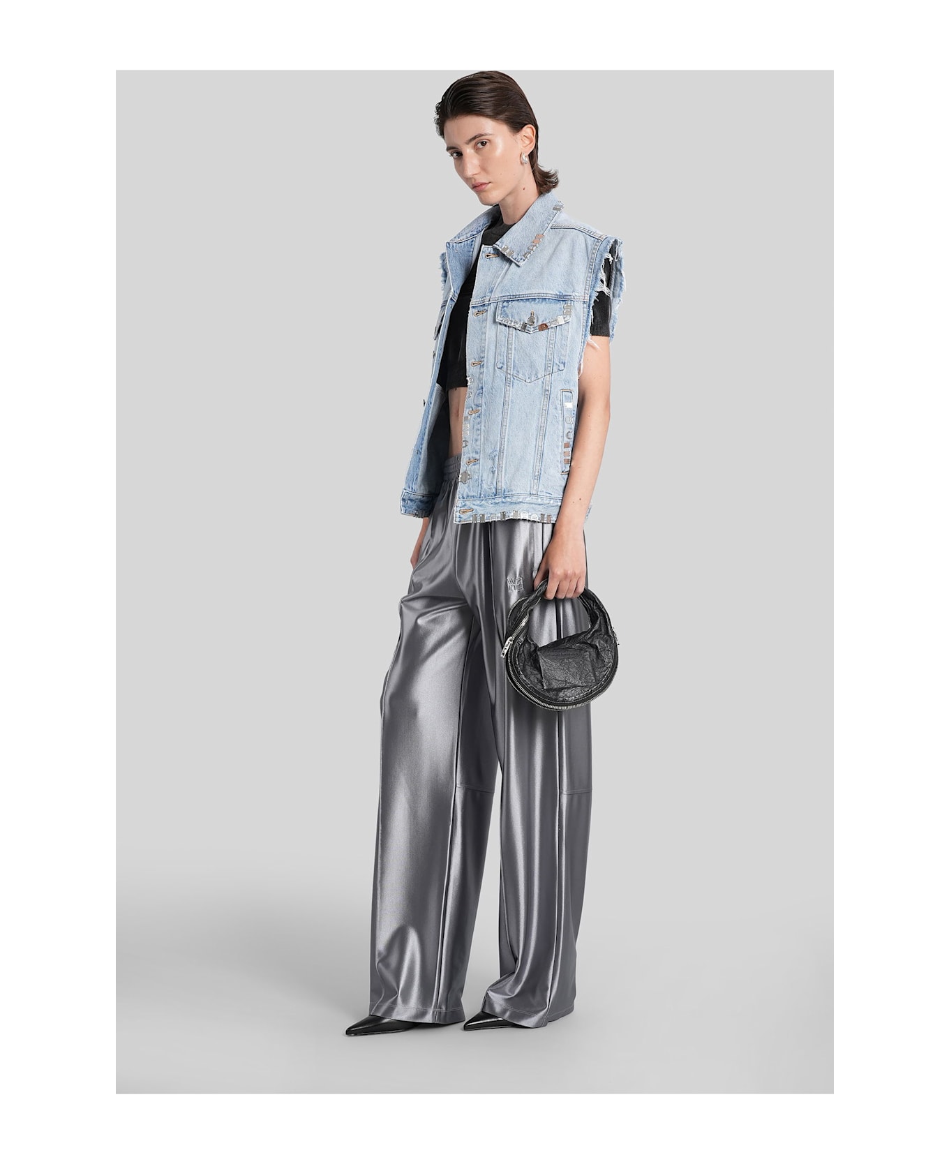 Alexander Wang Vest In Blue Cotton - blue