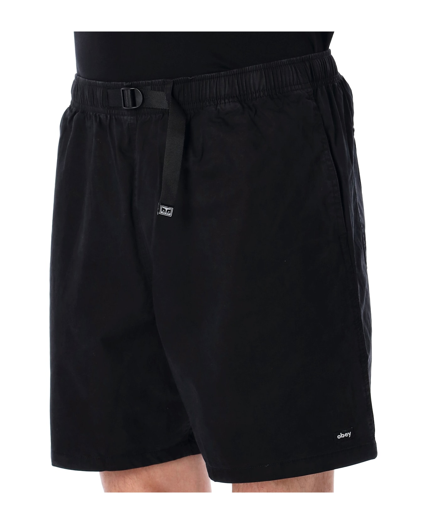Obey Easy Gravel Trail Shorts - BLACK FADED WASH