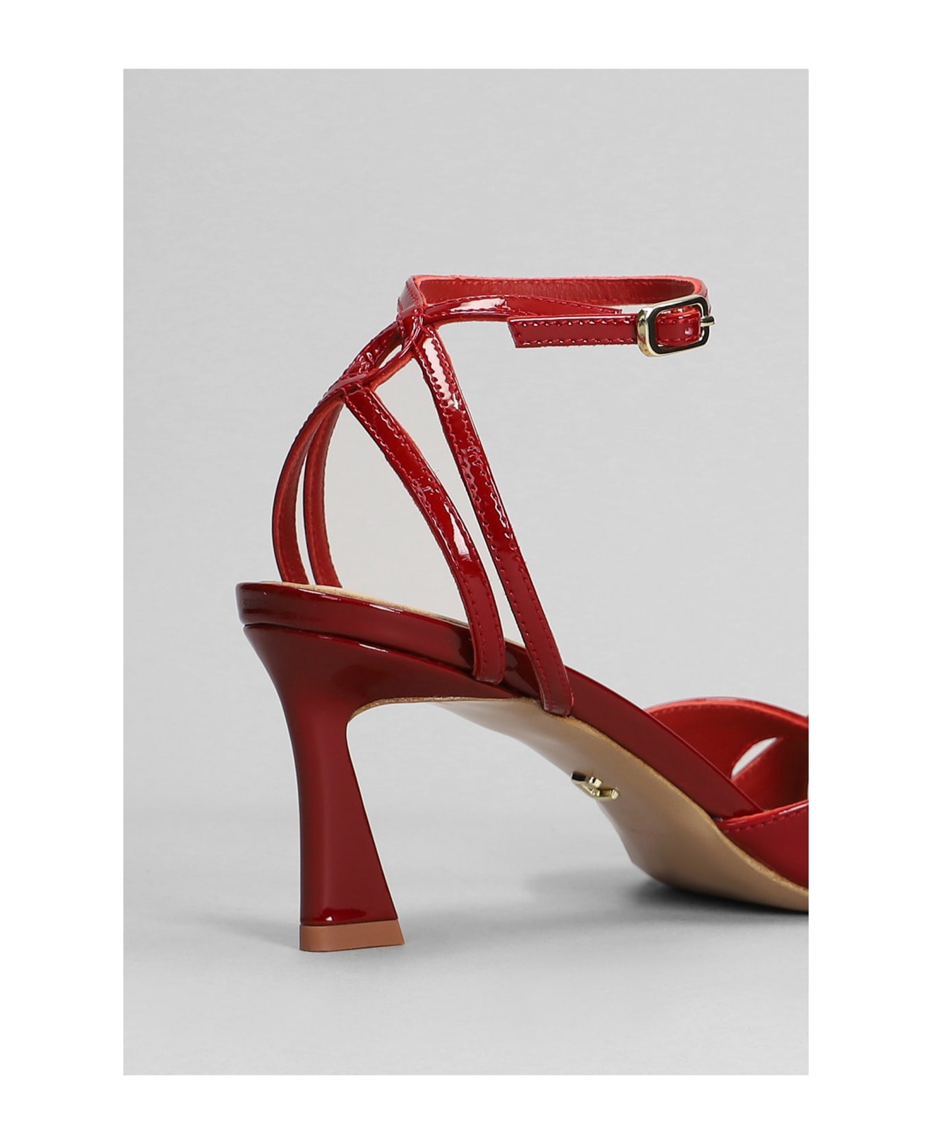 Lola Cruz Bianca 65 Sandals In Red Patent Leather - red サンダル