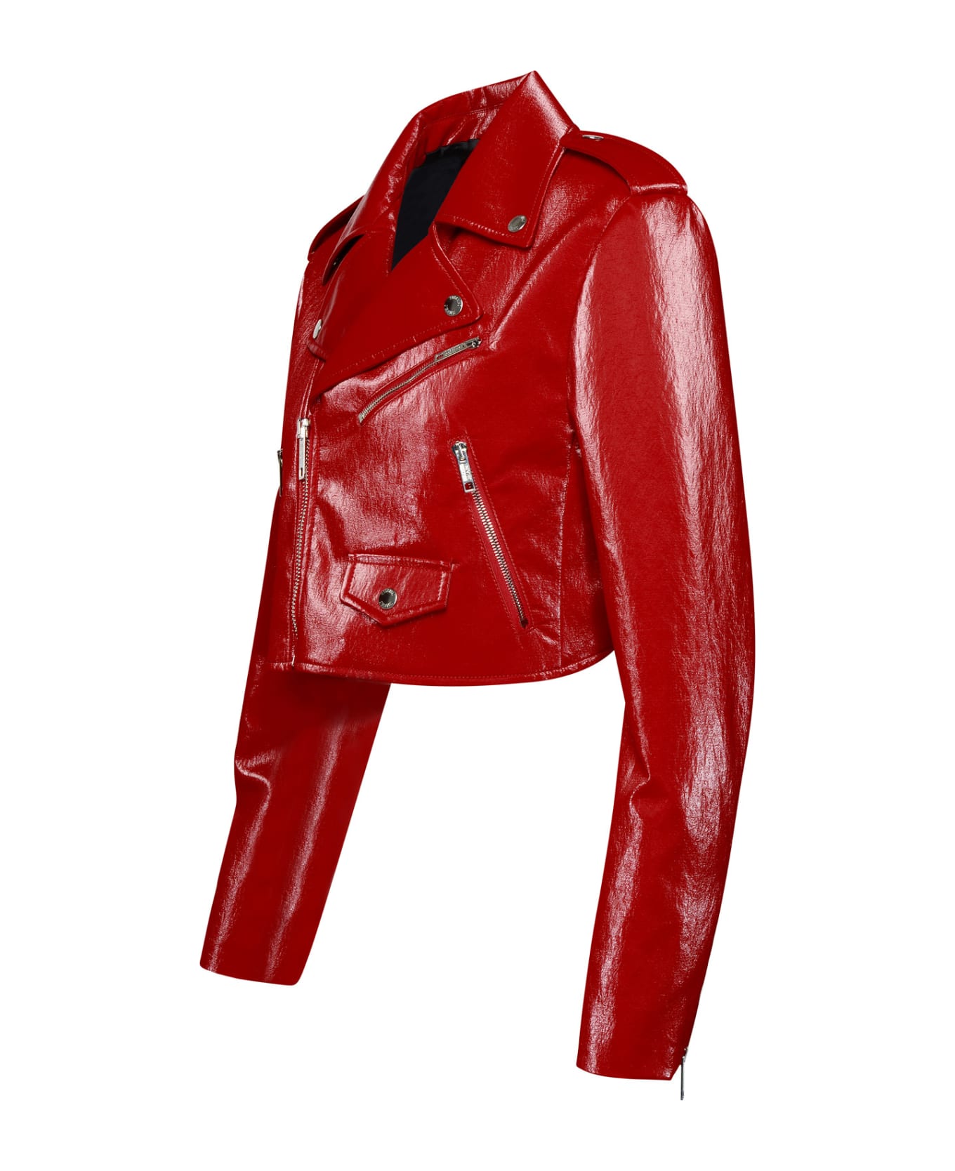 M05CH1N0 Jeans Red APLIKACJ Blend Biker Jacket - Red