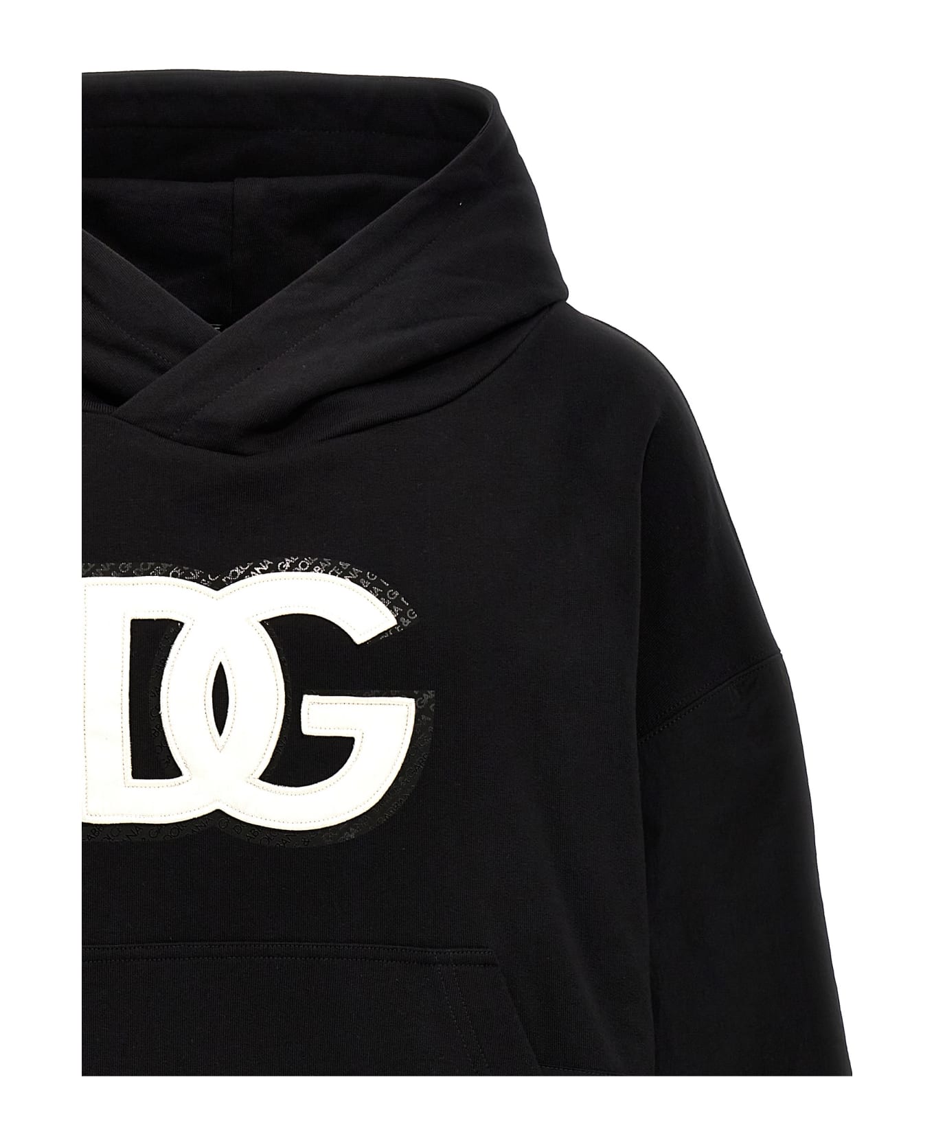 Dolce & Gabbana Hoodie With Logo - Black フリース