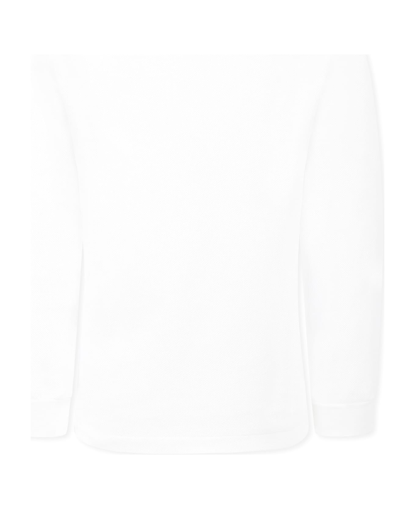 Lacoste White Polo Shirt For Boy - White