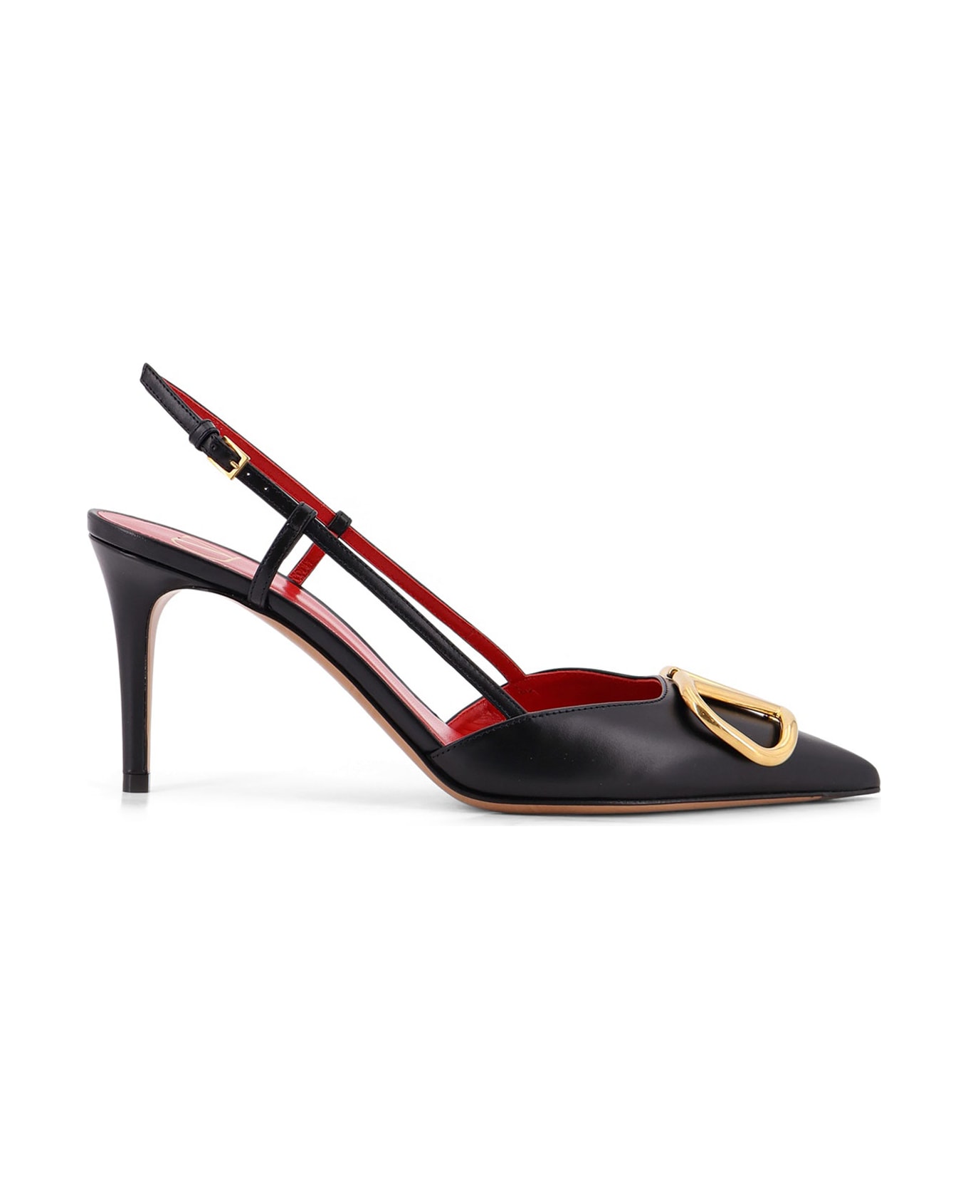 Valentino Garavani Vlogo Signature Leather Pumps - Black