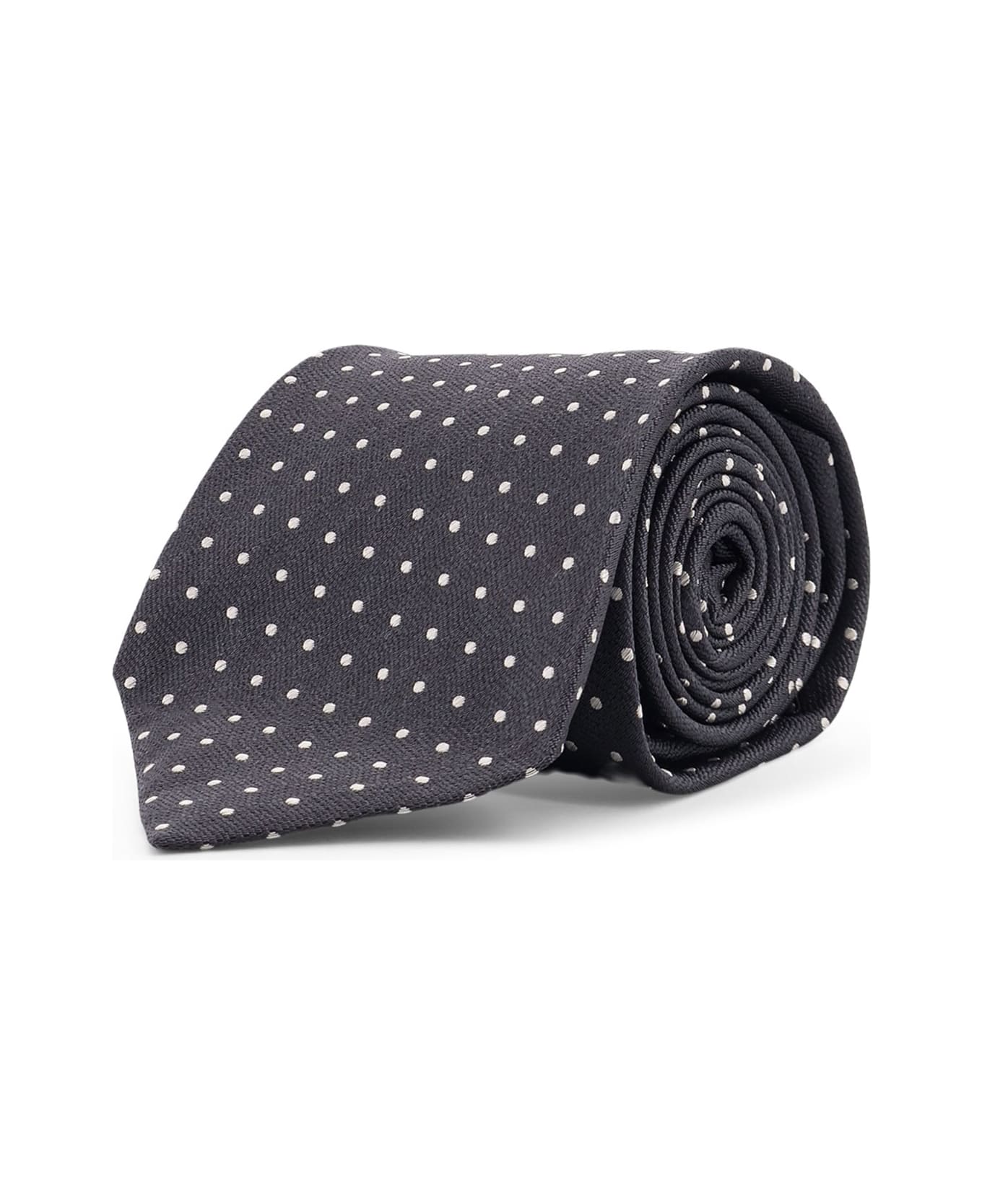 Tom Ford Silk Tie With Micro-fantasy - Grey