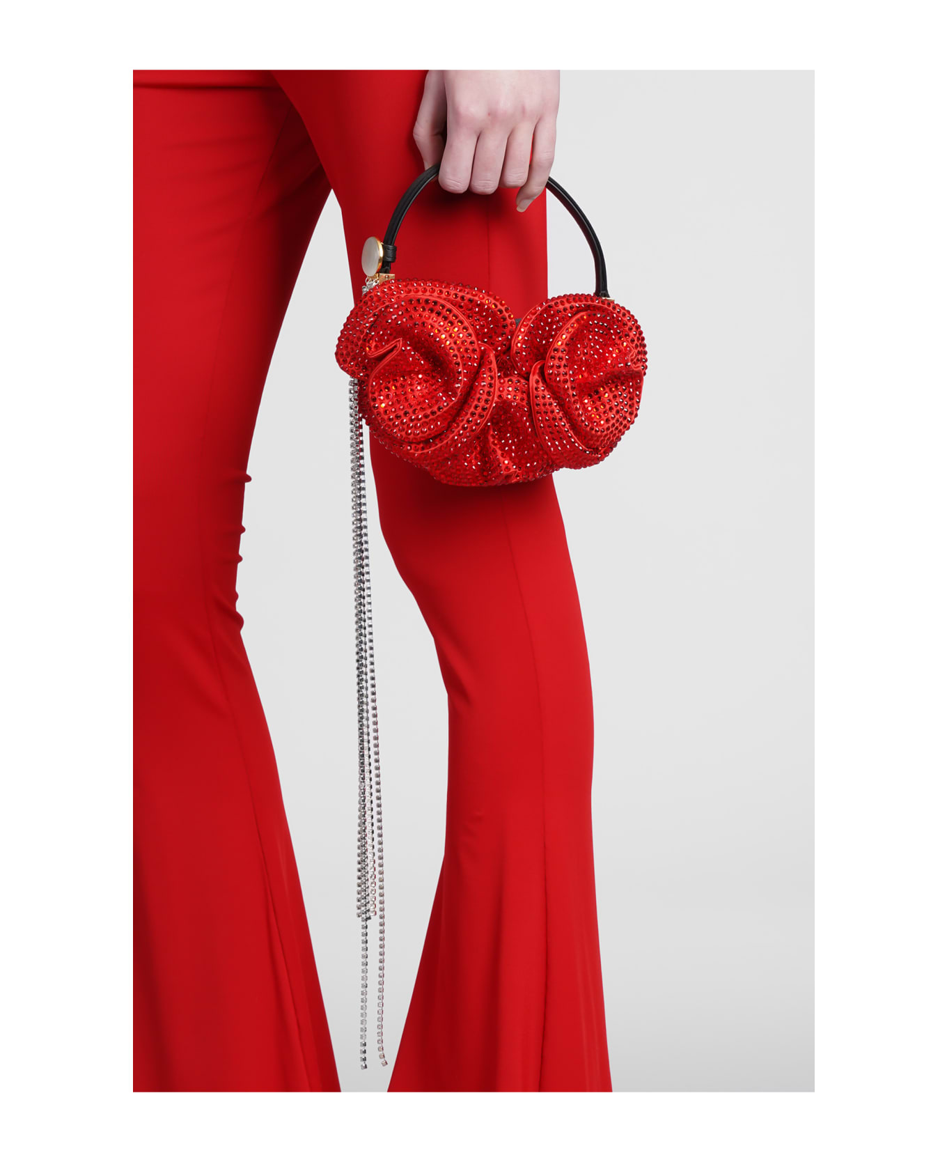 Magda Butrym Hand Bag In Red Satin - red