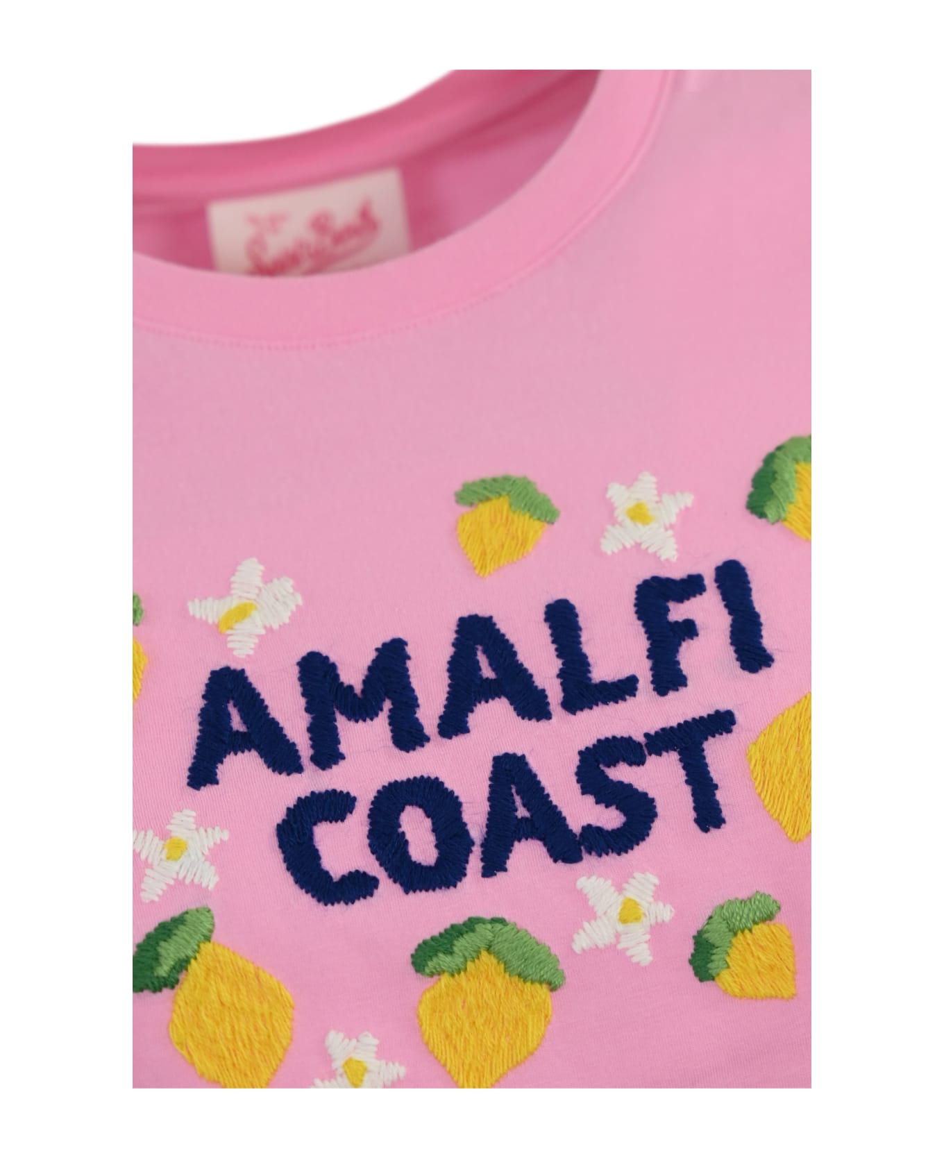MC2 Saint Barth Emilie T-shirt With Amalfi Coast Embroidery - Rosa