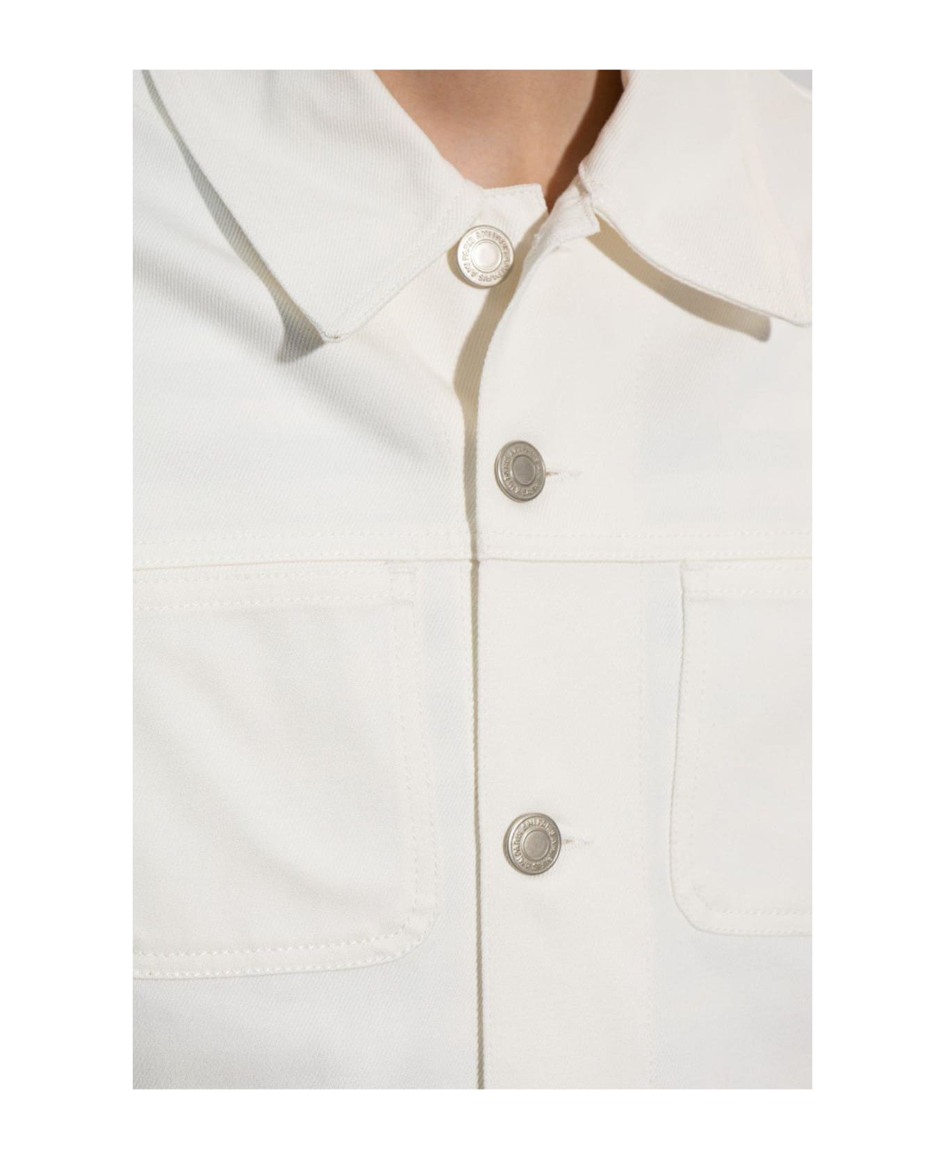 Ami Alexandre Mattiussi Buttoned Long-sleeved Jacket - White