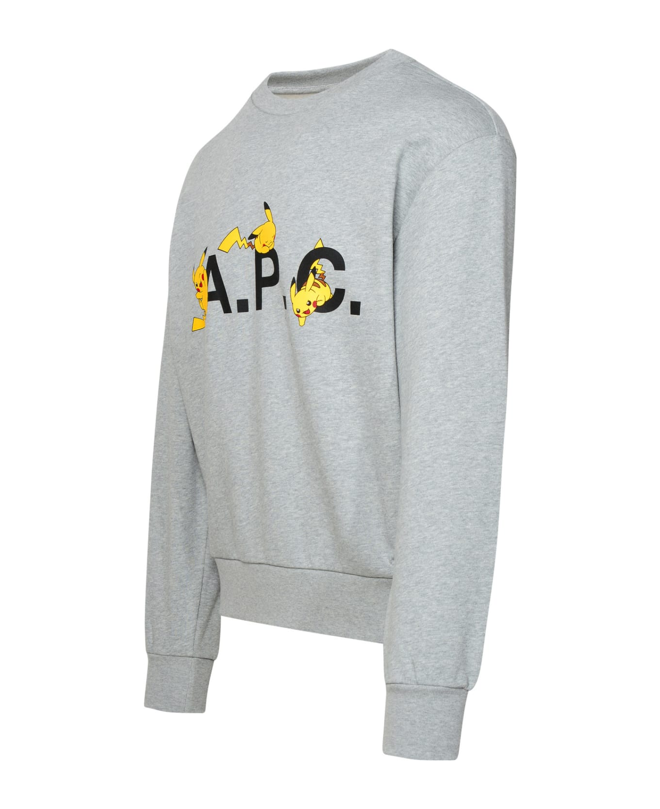 A.P.C. 'pokémon Pikachu' Grey Cotton Sweatshirt - Grey