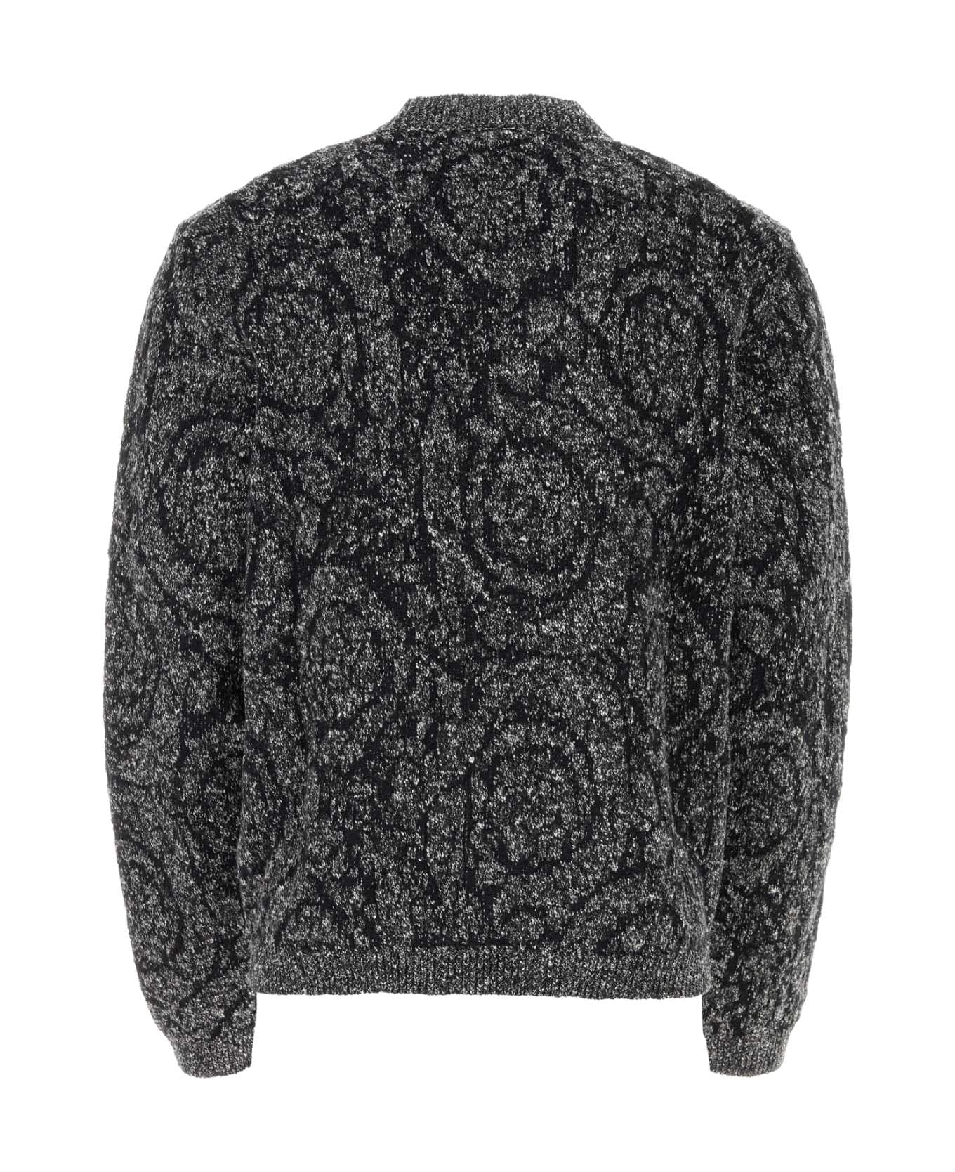Versace Baroque Jacquard Sweater - BLACK