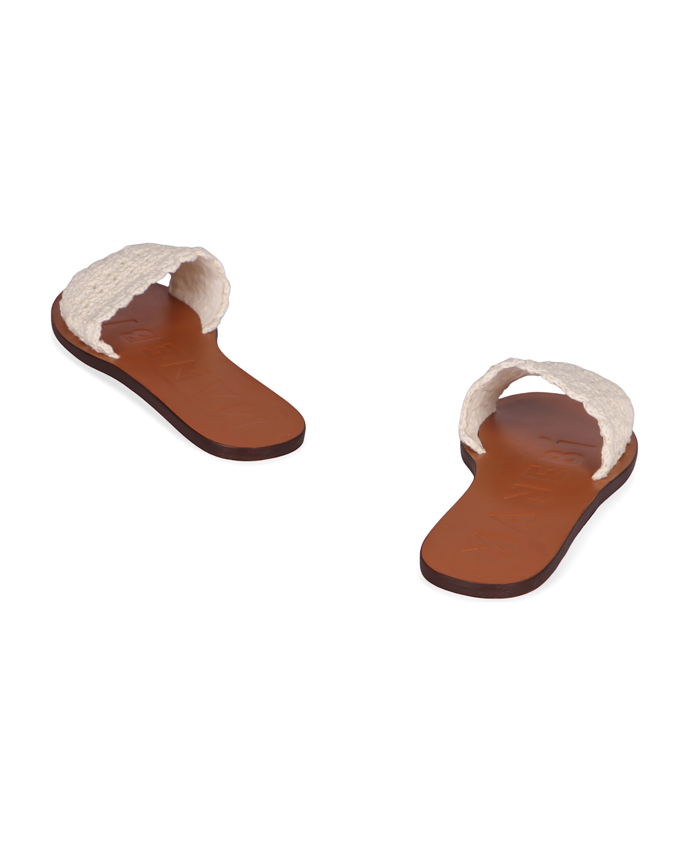 Manebi Flat Sandals - White