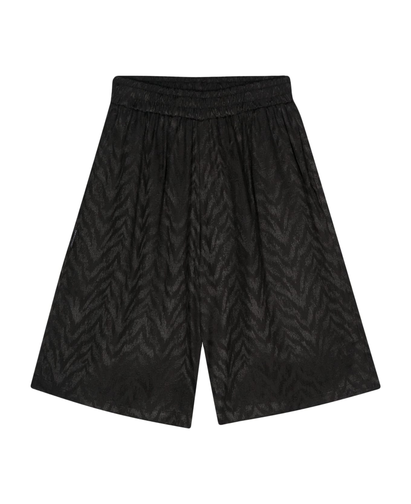 Family First Milano Black Viscose Shorts - BLACK ショートパンツ
