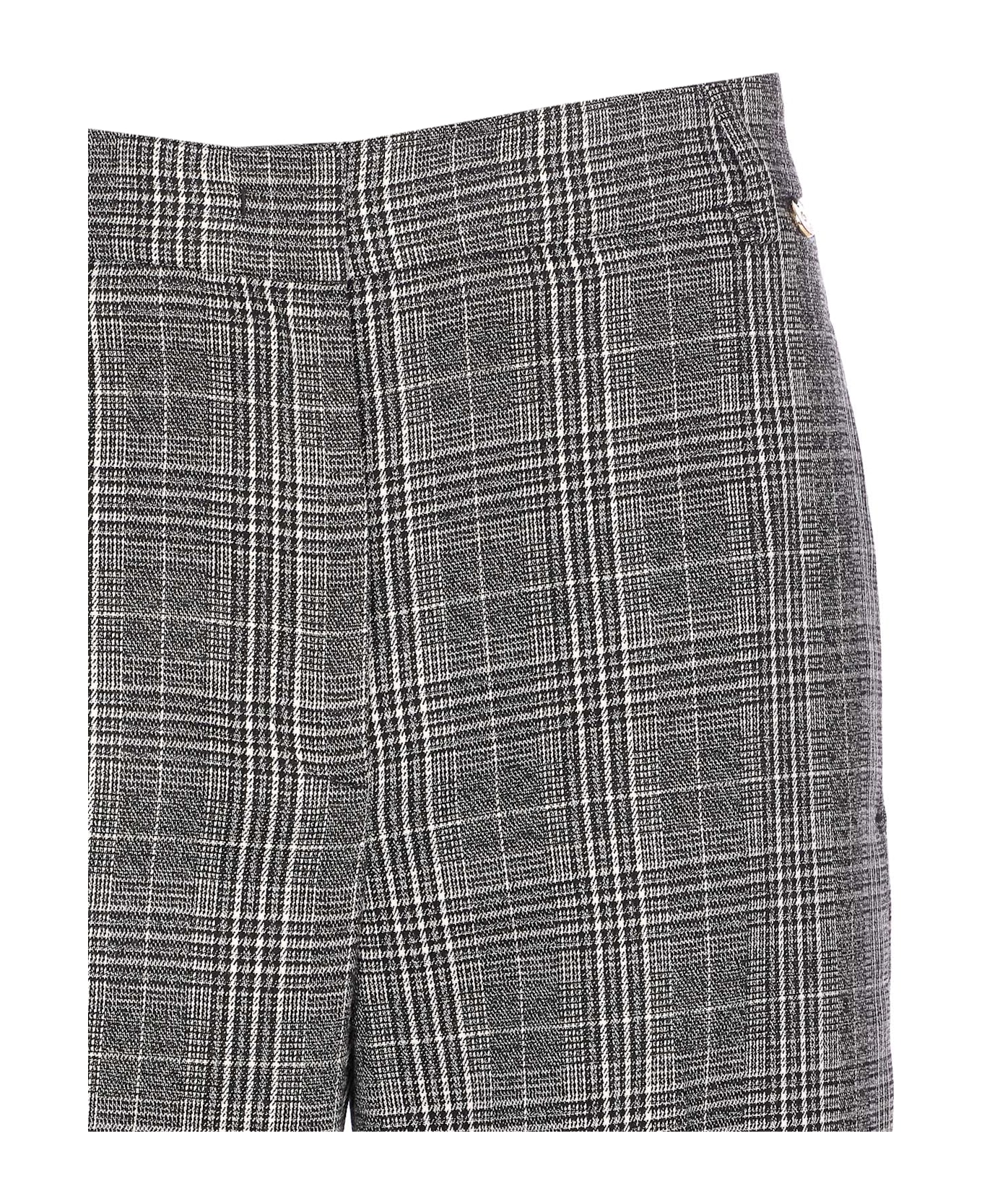 Liu-Jo Check Pants - Grey