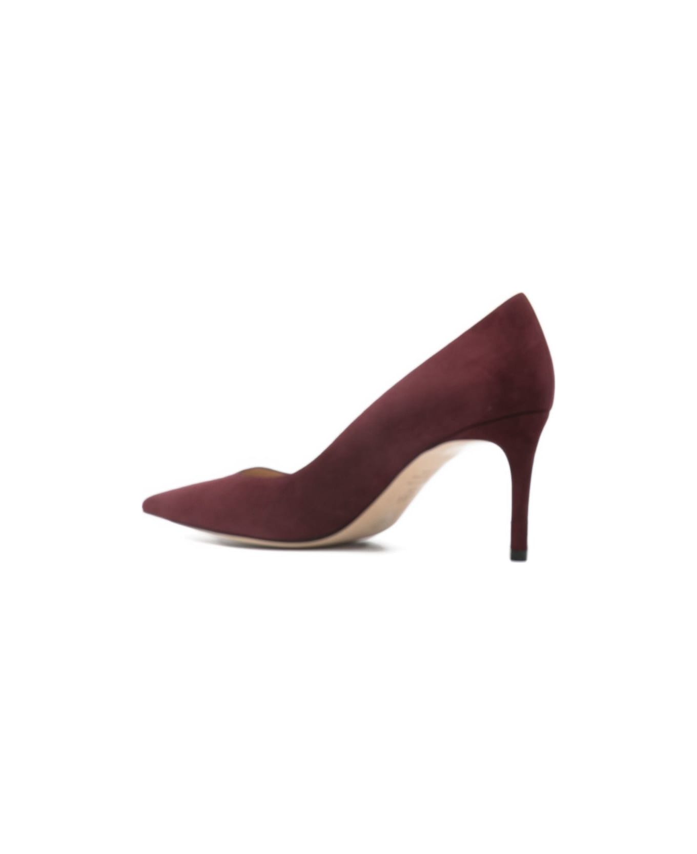 Stuart Weitzman Antique Purple Suede Heel Pump - Bordeaux
