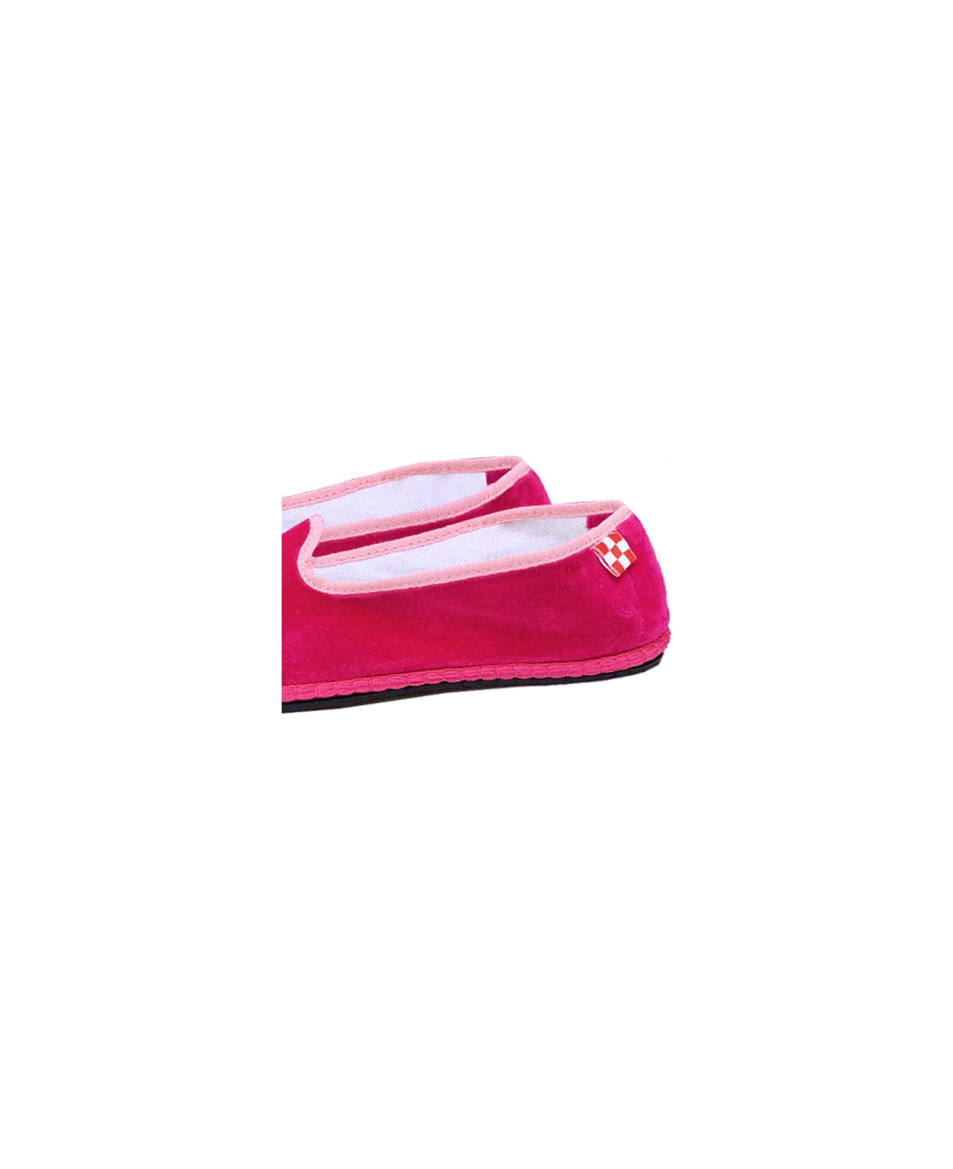 MC2 Saint Barth Fucsia Velvet Slippers Friulane - PINK