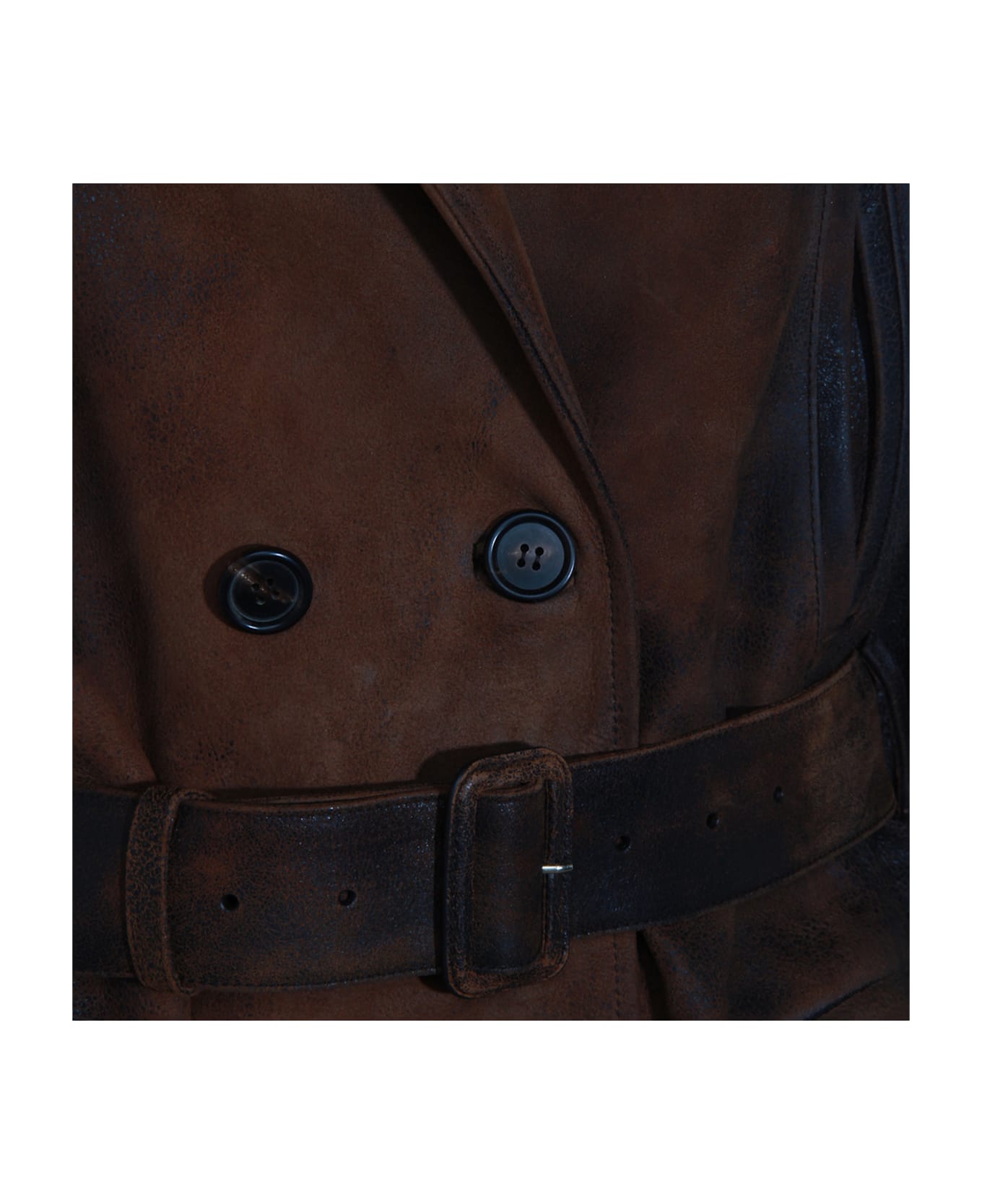 Miu Miu Brown Leather Jacket - Brandy