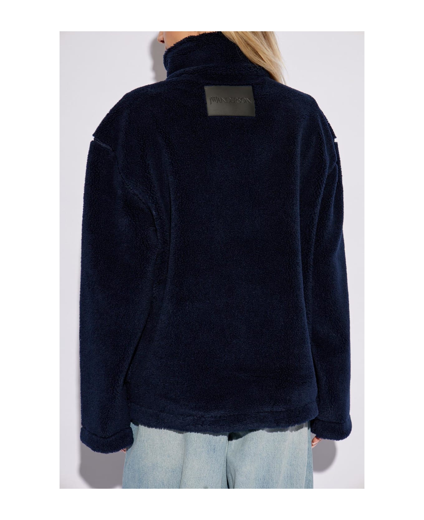 J.W. Anderson Jw Anderson Fleece Sweatshirt With Print - BLUE