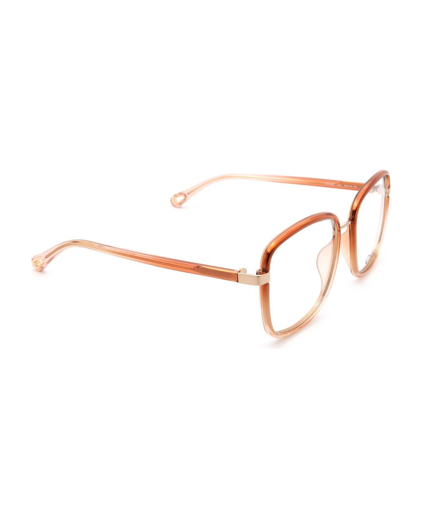Chloé Eyewear Square Frame Glasses - 001 orange orange transpa