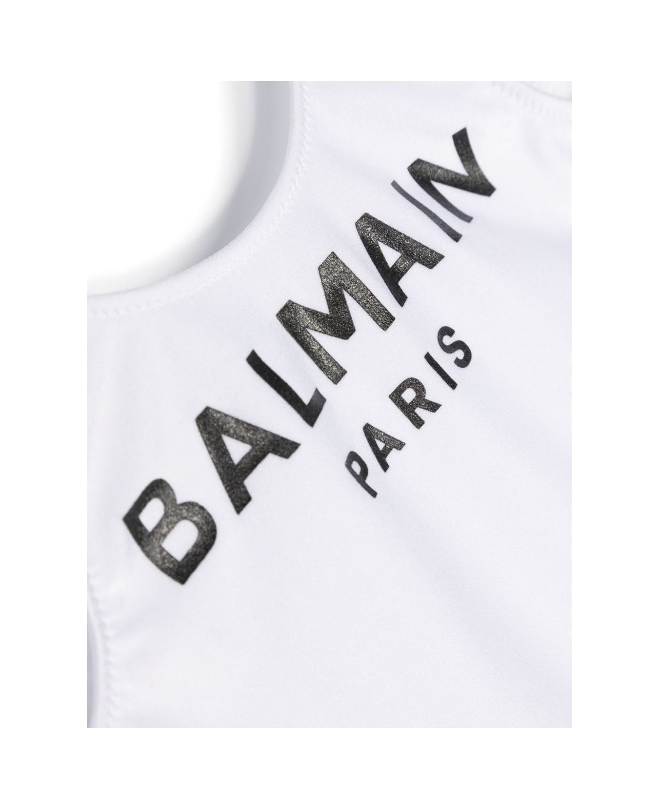 Balmain One-piece Swimsuit With Print - White 水着