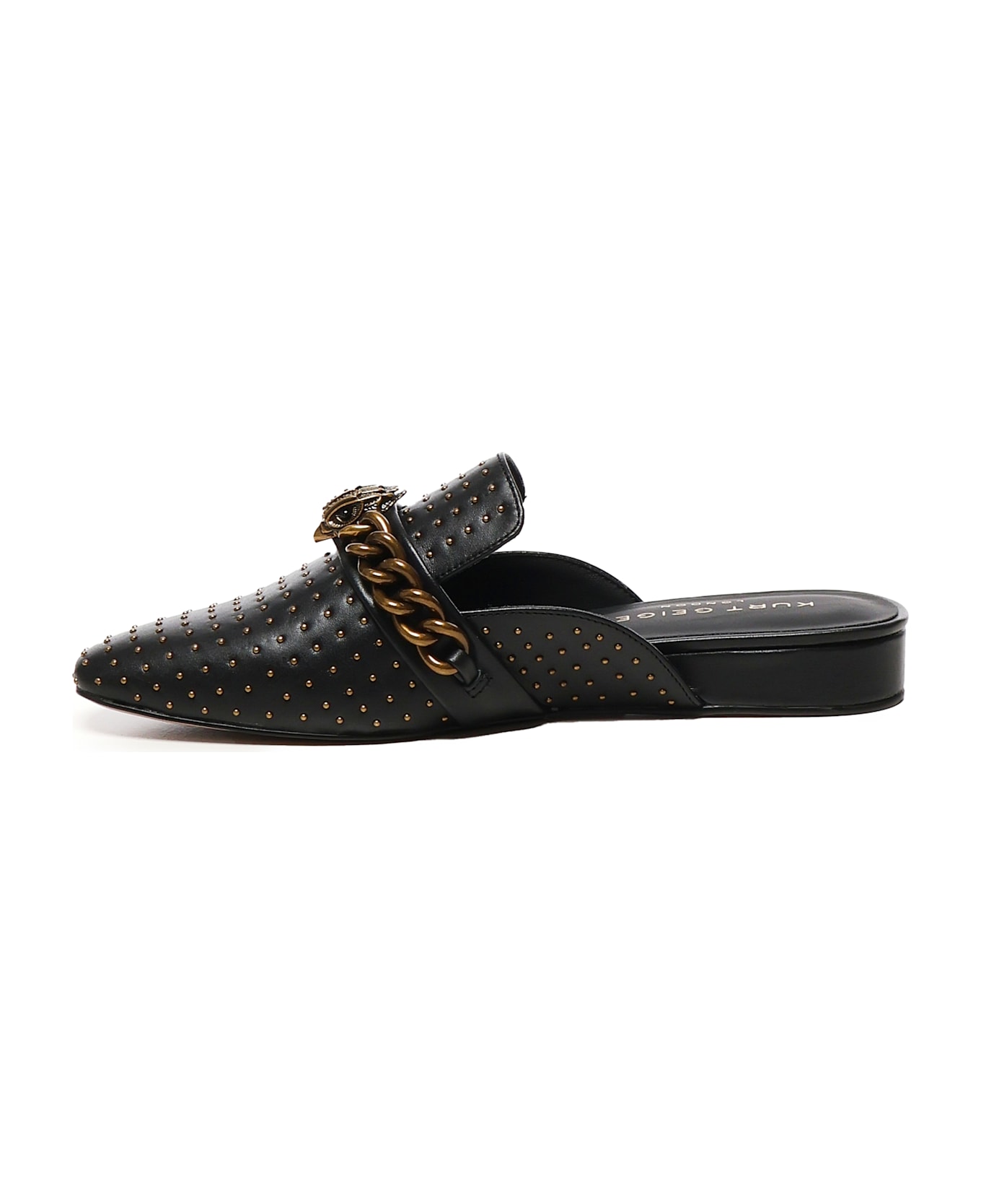 Kurt Geiger Chain Detail Chelsea Mules - Black