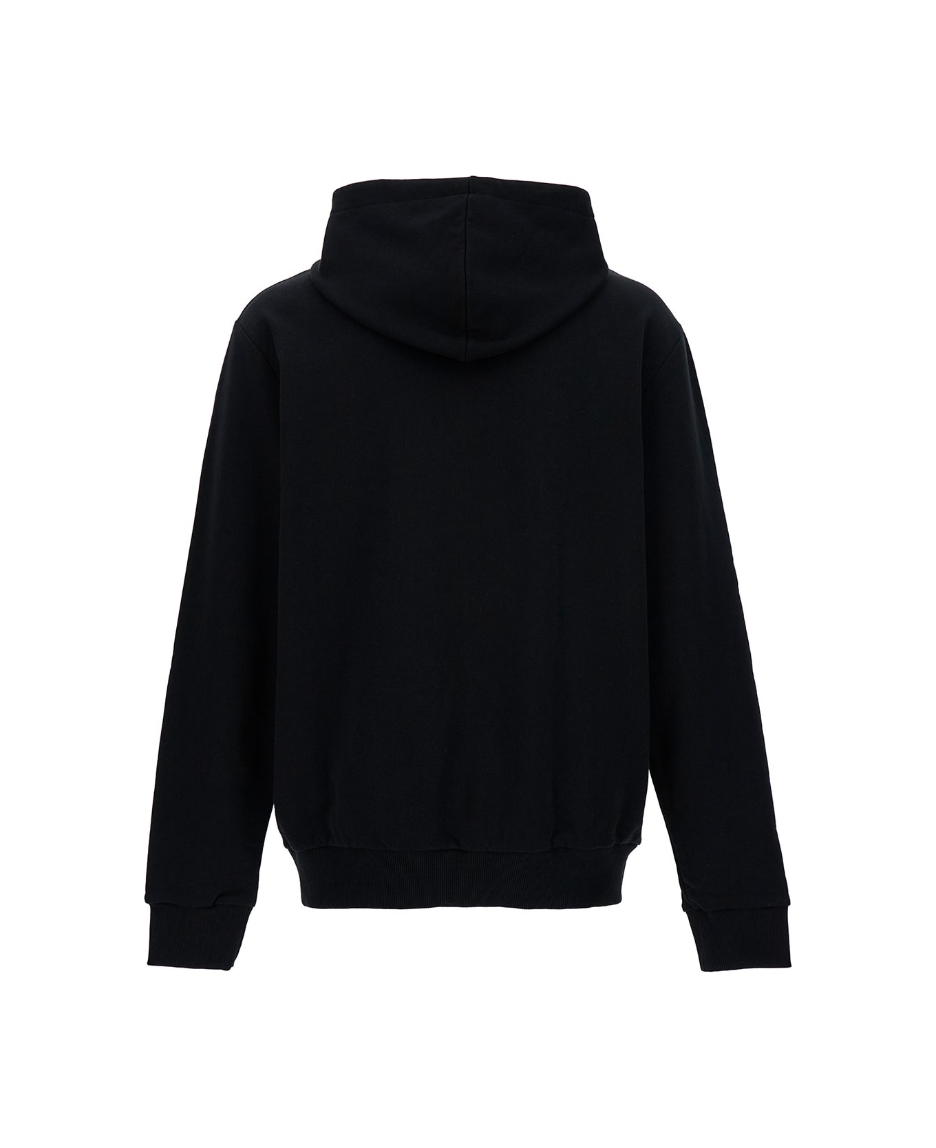 Balmain Black Hoodie With Contrasting Logo In Cotton Man | italist ...