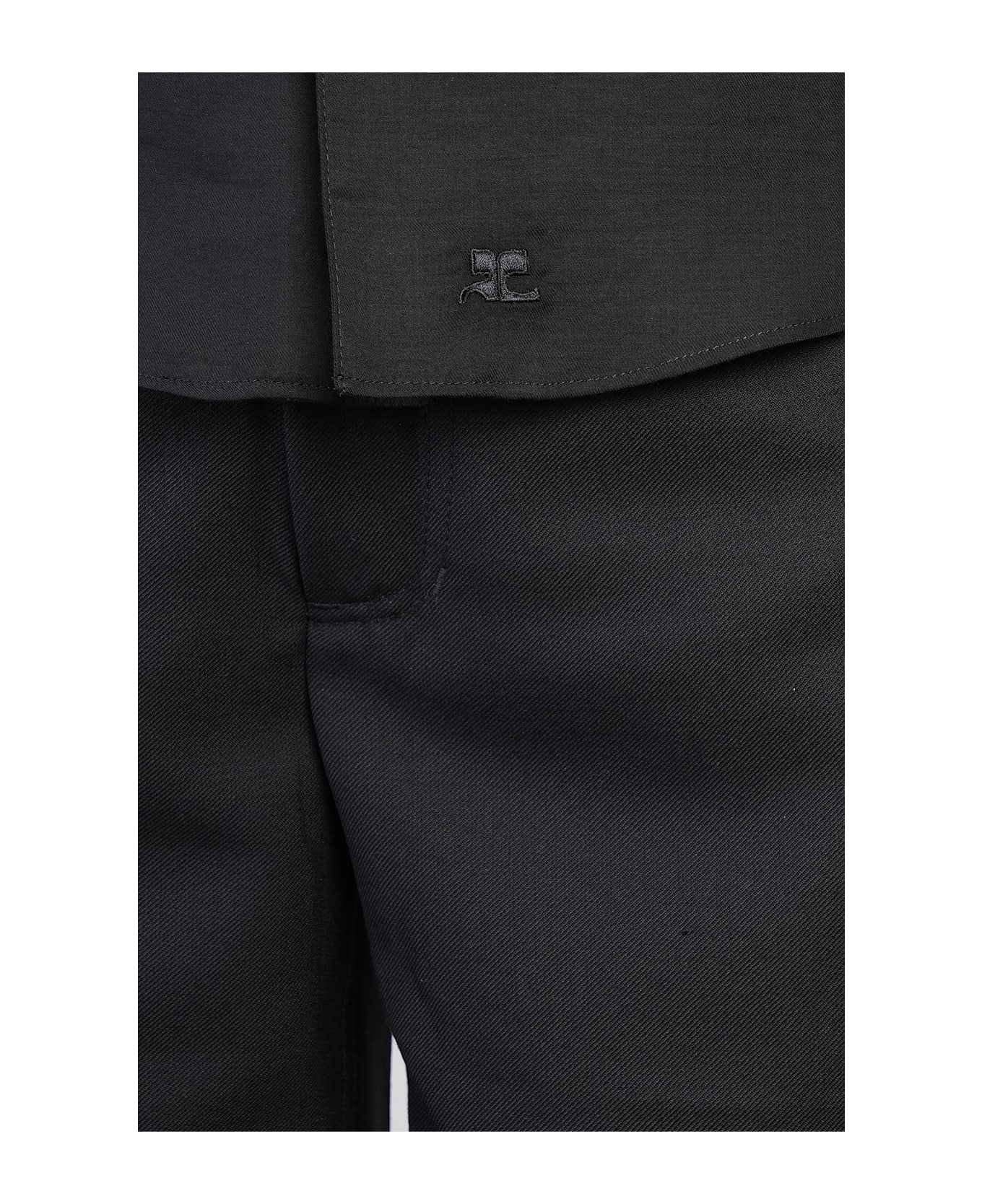 Courrèges Shirt In Black Cotton - black