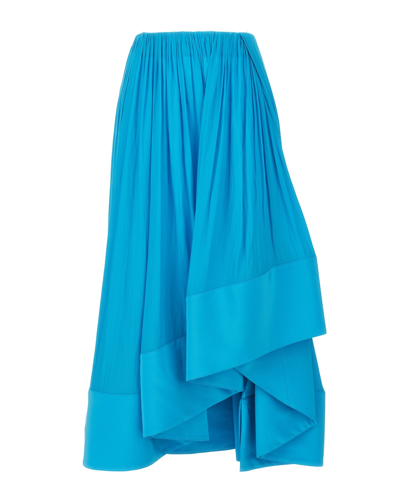 Lanvin Asymmetrical Midi Skirt - Light Blue