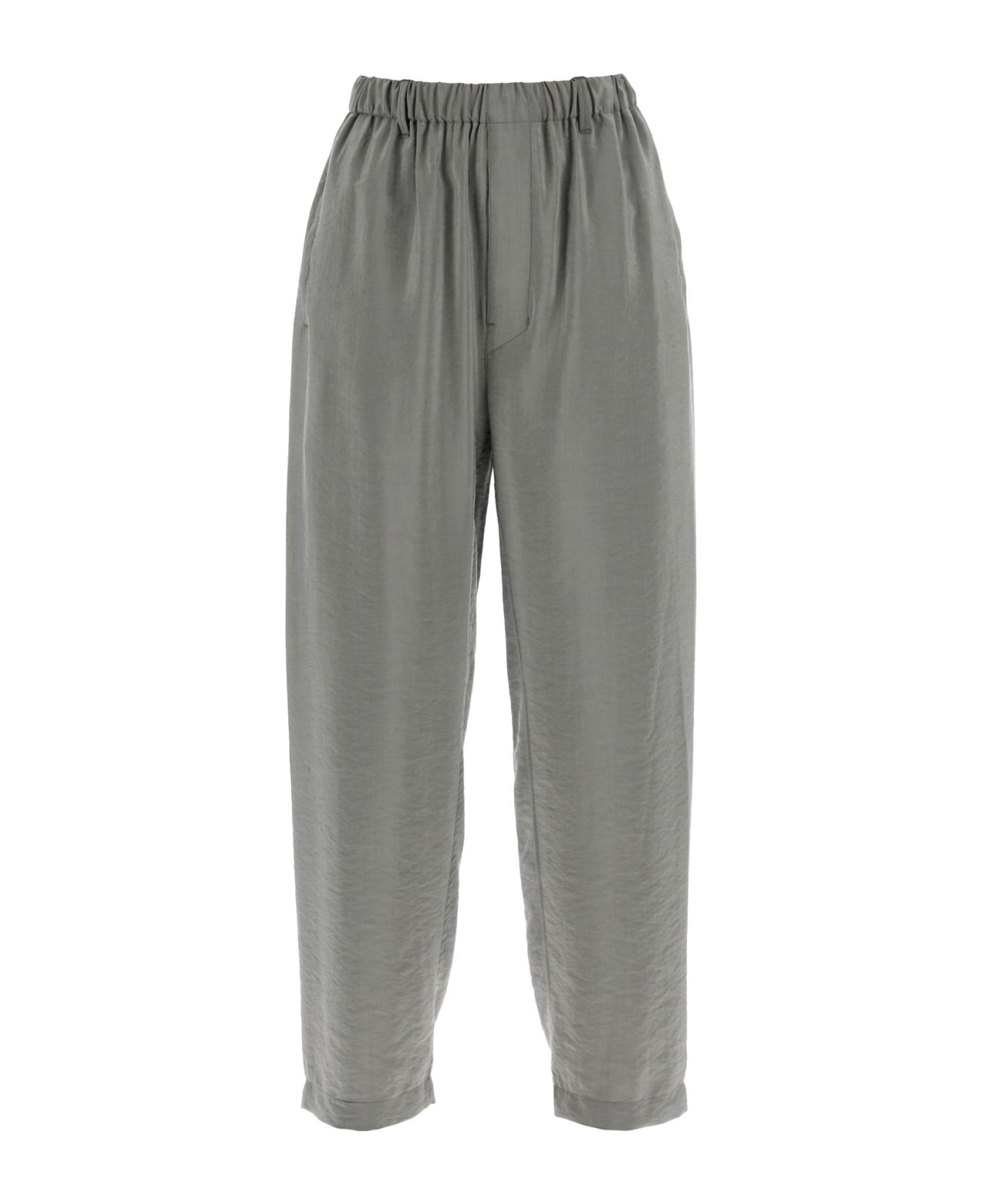 Lemaire Loose Pants In Silk - Grey