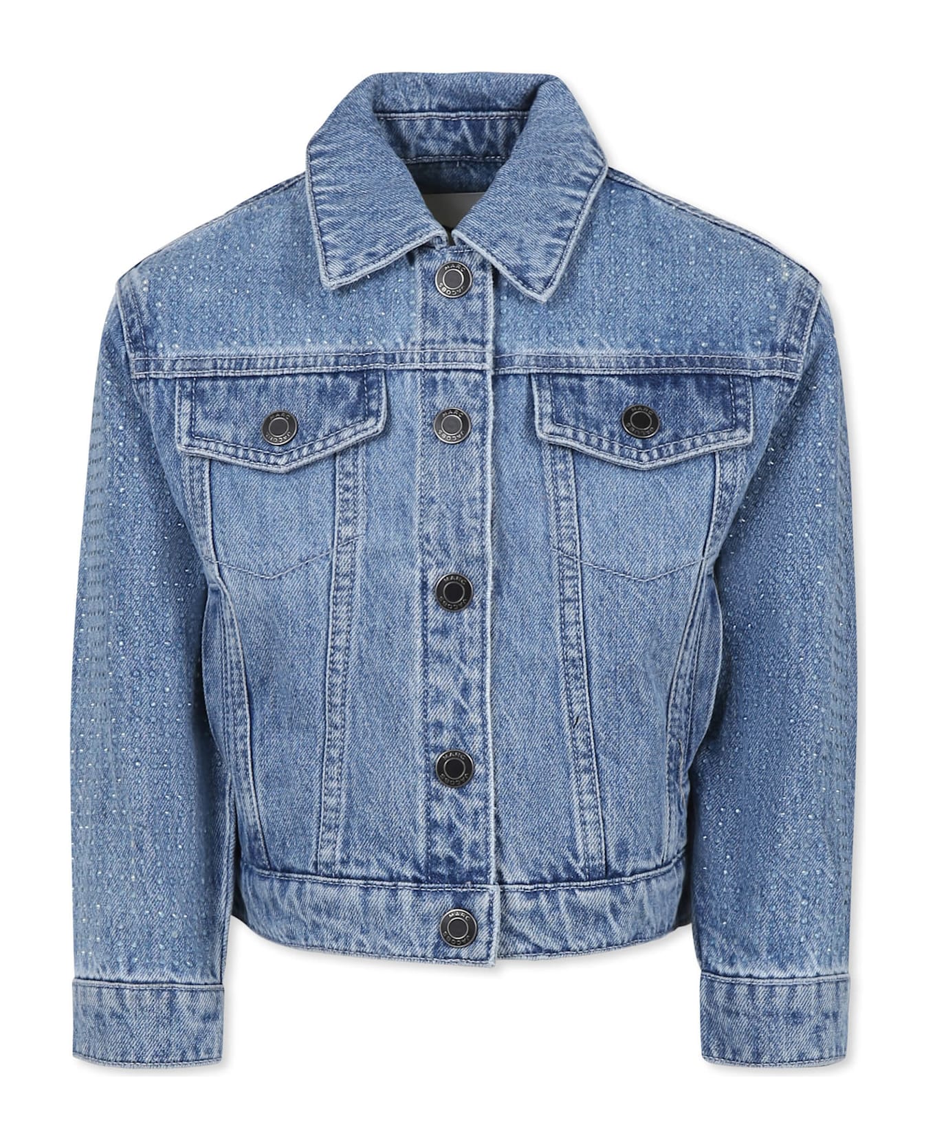 Marc Jacobs Denim Jacket For Girl With Rhinestones - Denim